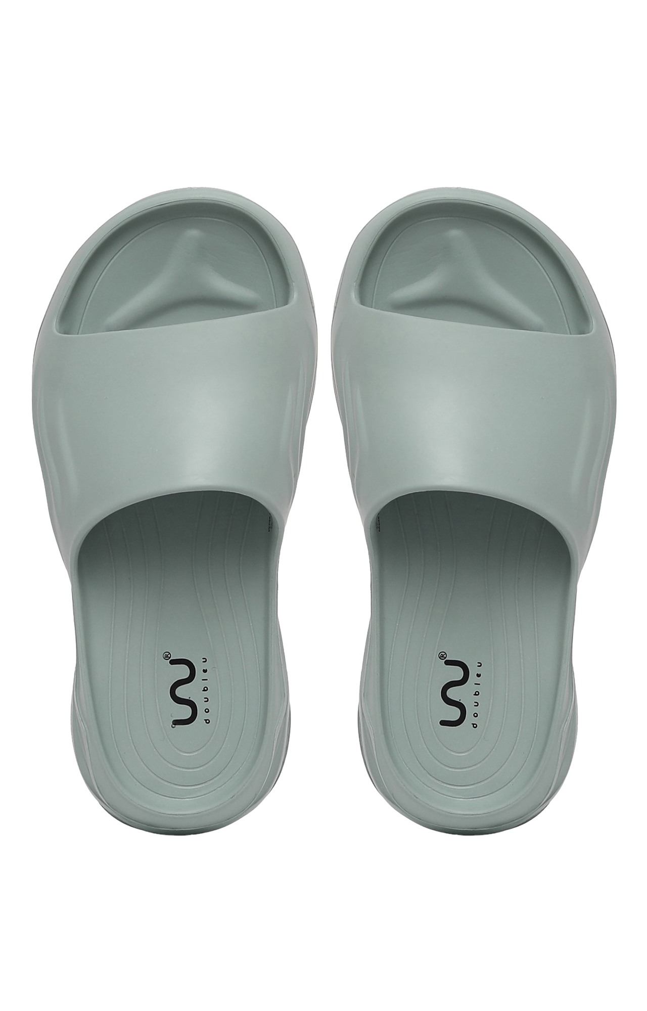 Soft Doctor Anti-Skid Ultra Sporty Slidders For Women Sage Green