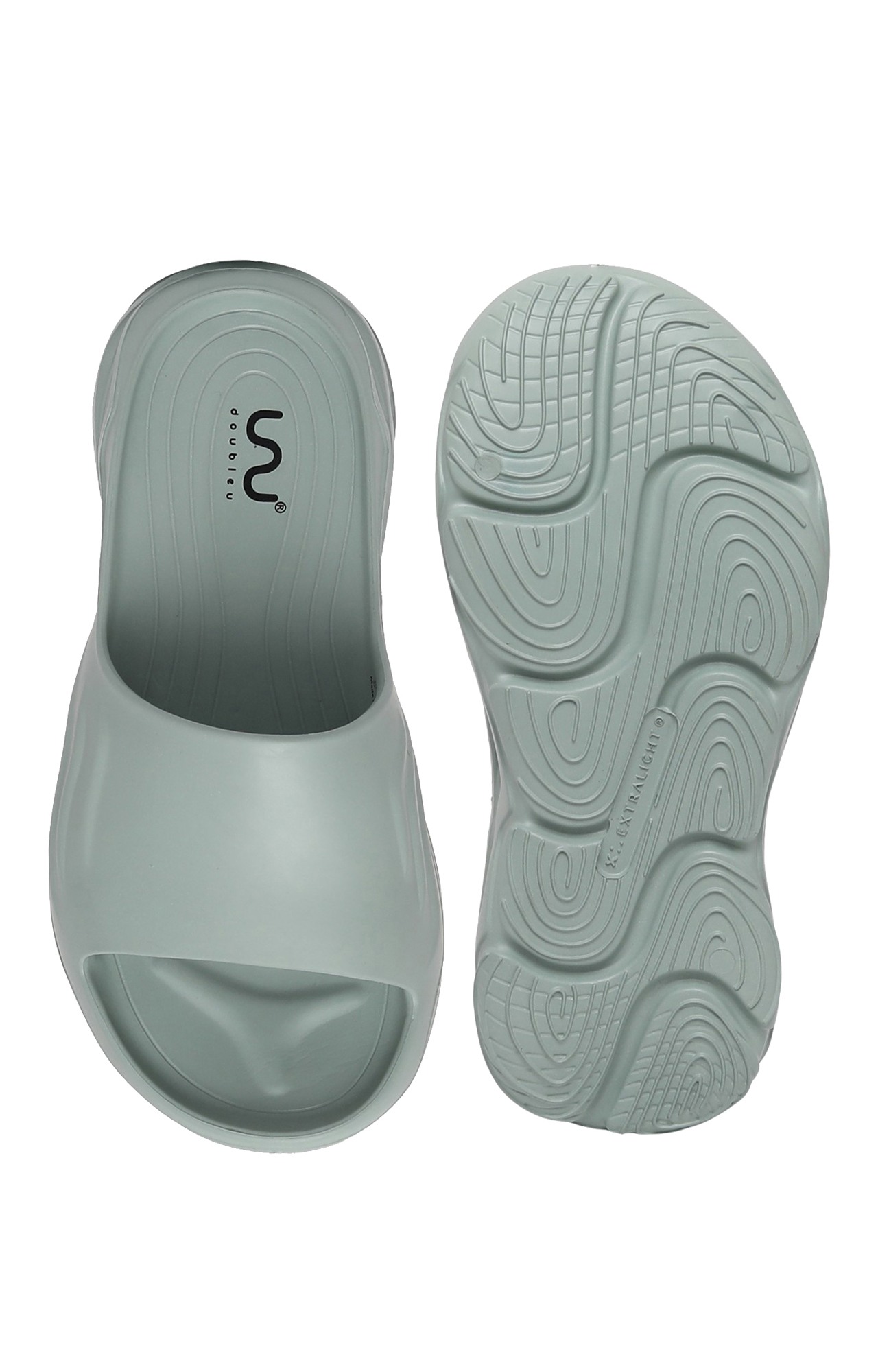 Soft Doctor Anti-Skid Ultra Sporty Slidders For Women Sage Green