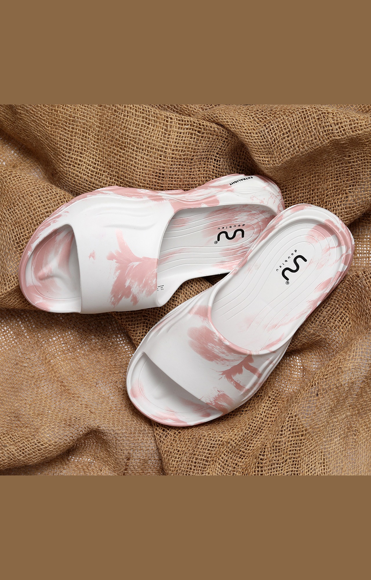 Soft Doctor Anti-Skid Ultra Sporty Slidders For Women White Orange