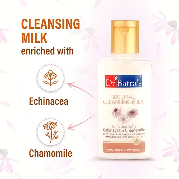 Dr Batra's | Dr Batra's Natural Cleansing Milk Enriched With Echinacea & Chamomile - 100 ml 2