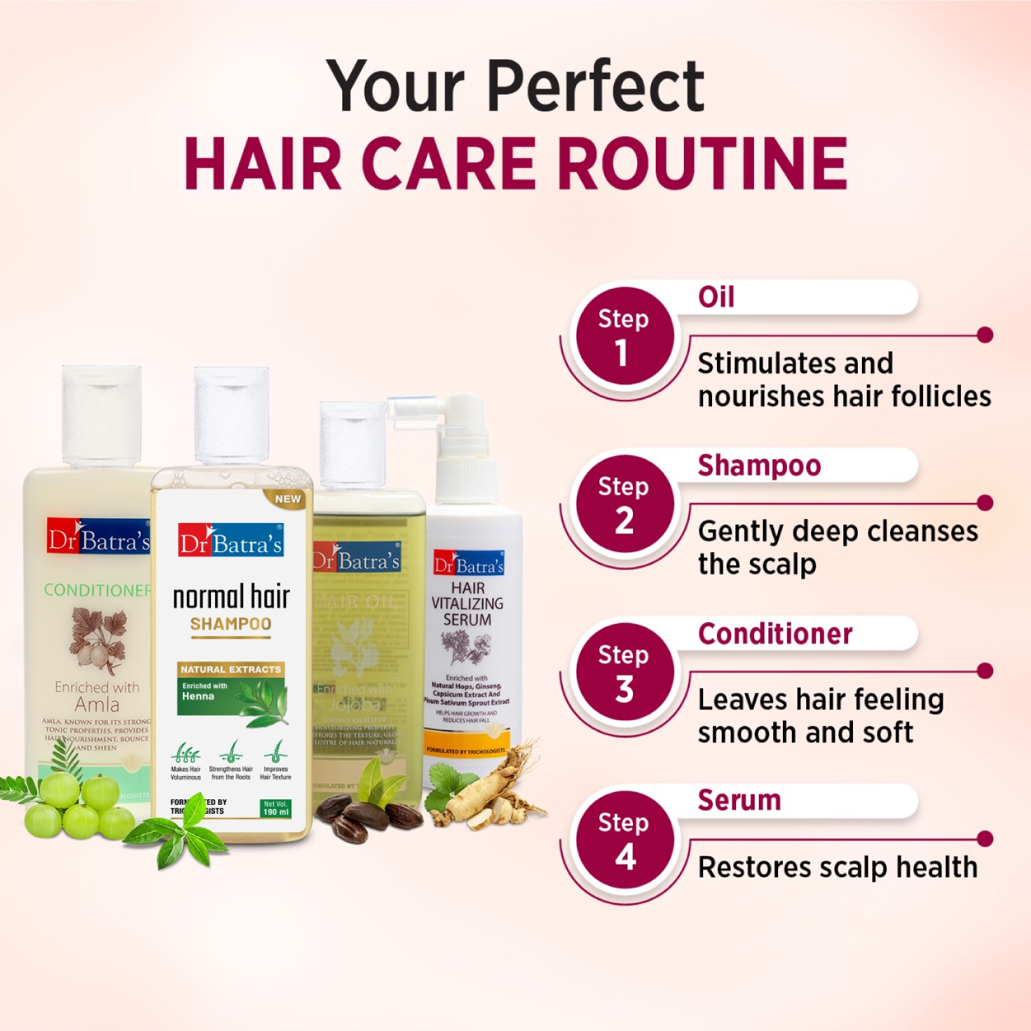 Dr Batra's | Dr Batra's Hair Care Kit Stronger, Shinier & Healthier Hair - 715 ml 2
