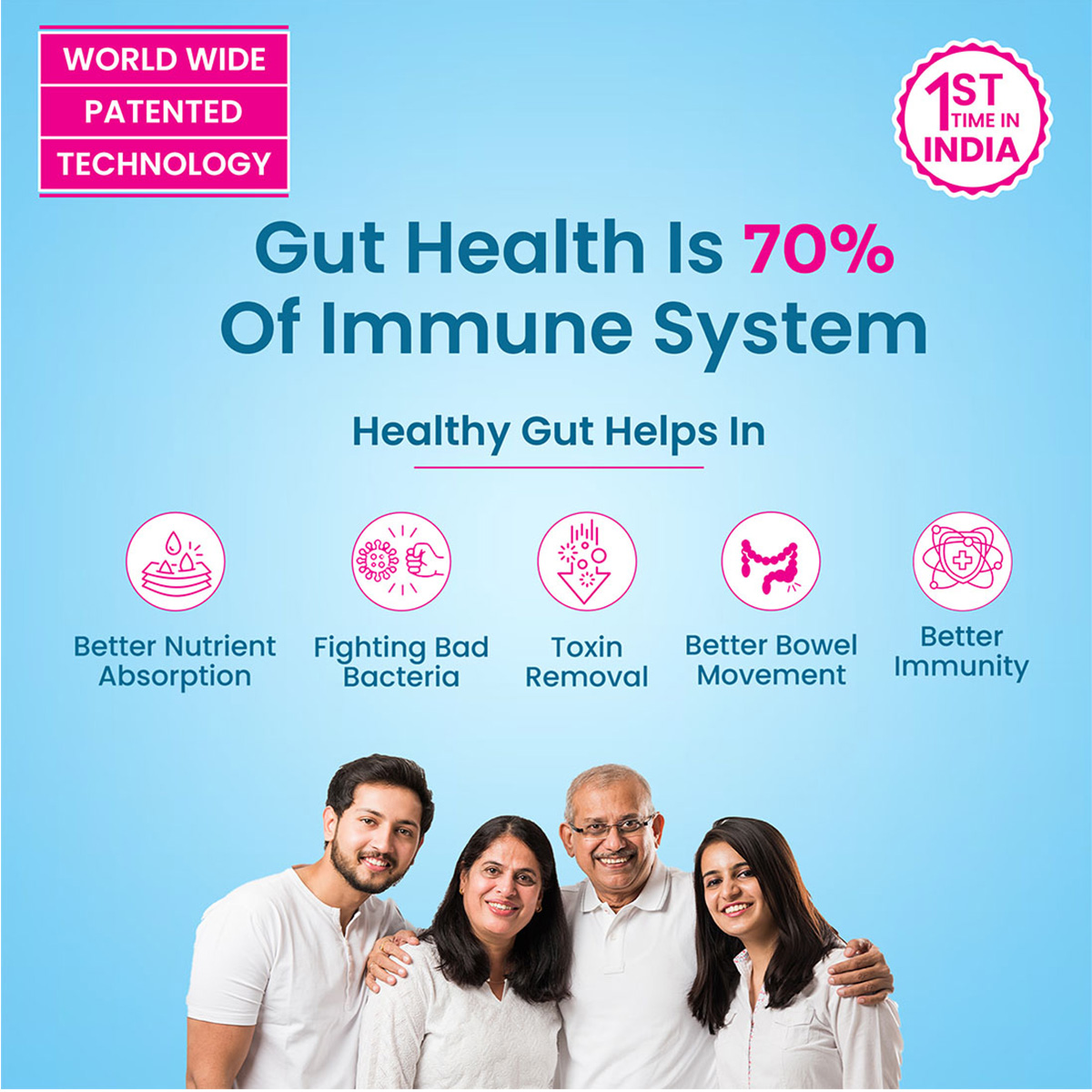 Dr. Morepen | Intebact Probiotic Capsules |Supplement For Gut Health | 10 Veg Cap| Pack Of 2