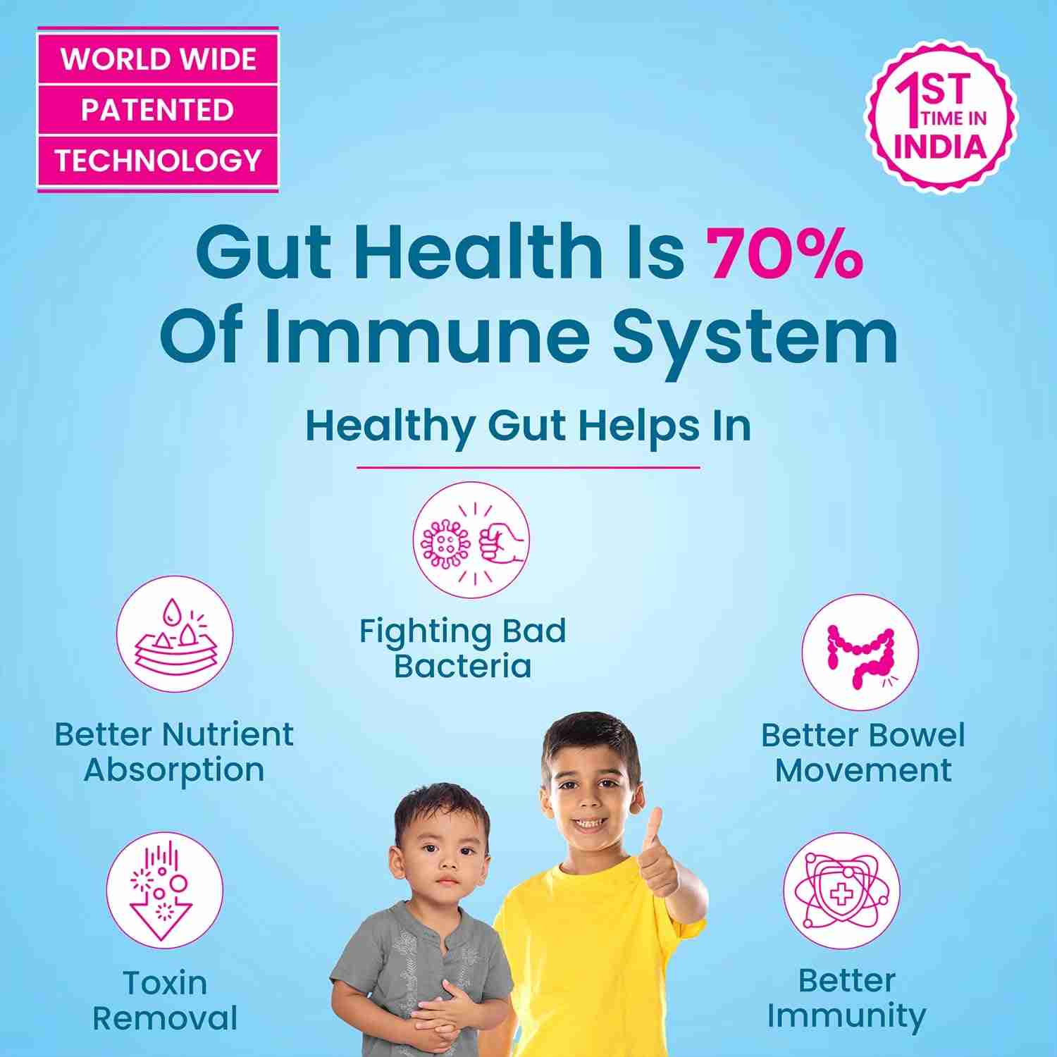 Dr. Morepen | Intebact Insta 2Bn Cfu|Probiotics Supplement For Gut Health, Vanilla Flavour | 6 Sachets | Pack Of 3