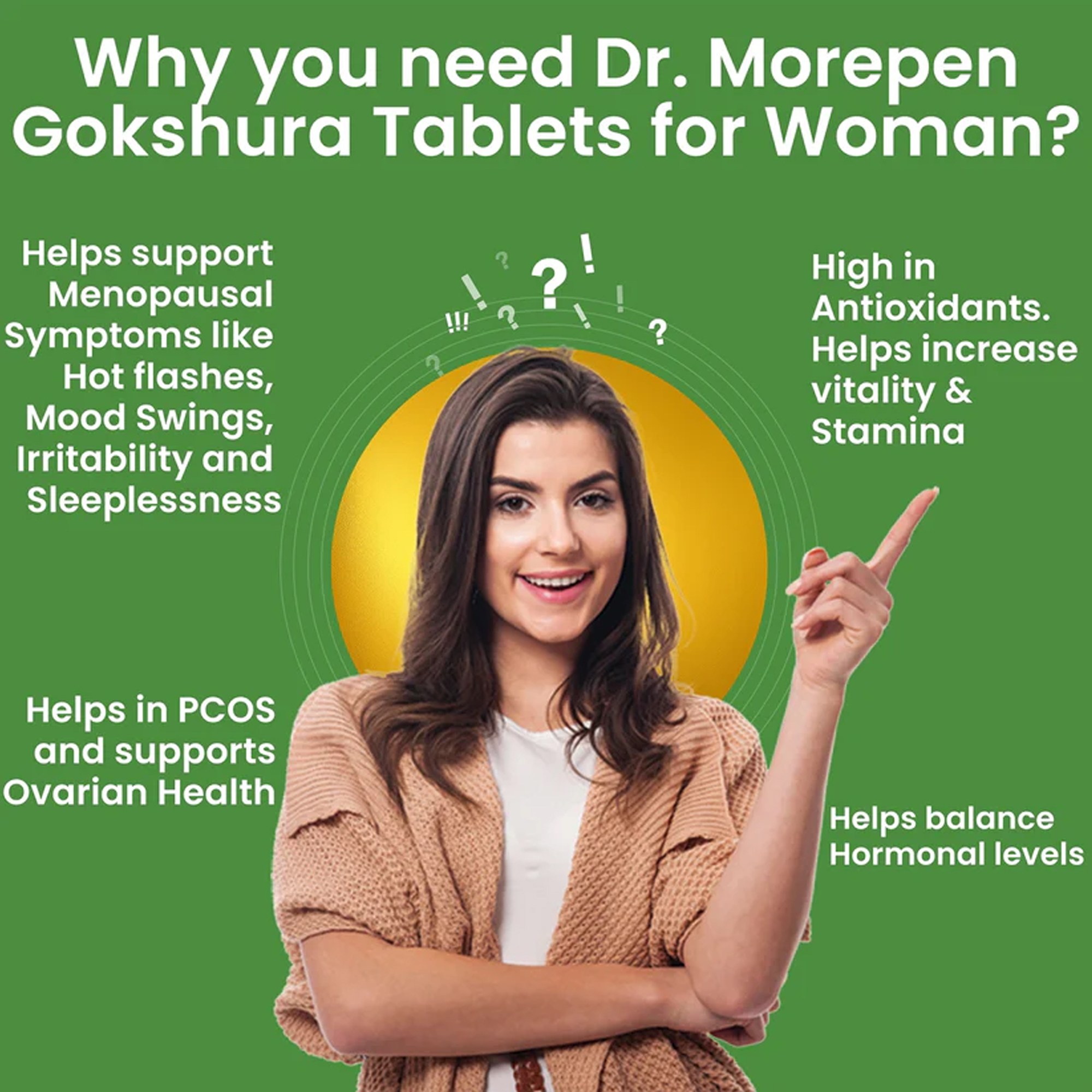 Dr. Morepen | Gokshura Tablets | 1000 Mg Tribulus Terrestris | Overall Wellbeing For Men & Women | 60 Veg Cap