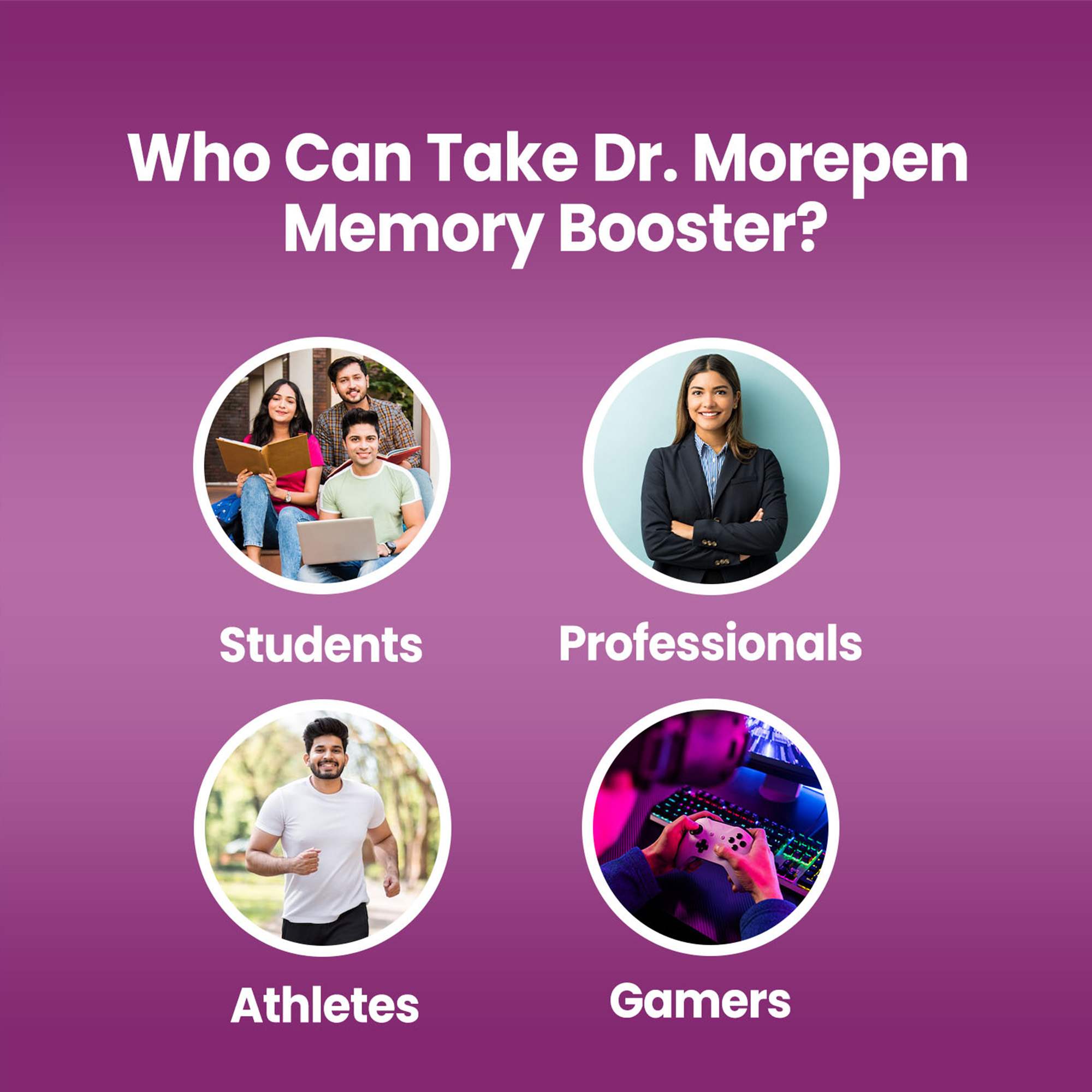 Dr. Morepen | Memory, Focus & Mood Tablets | Safe For Brain Health, Non-Gmo & Preservatives Free | 60 Tablets