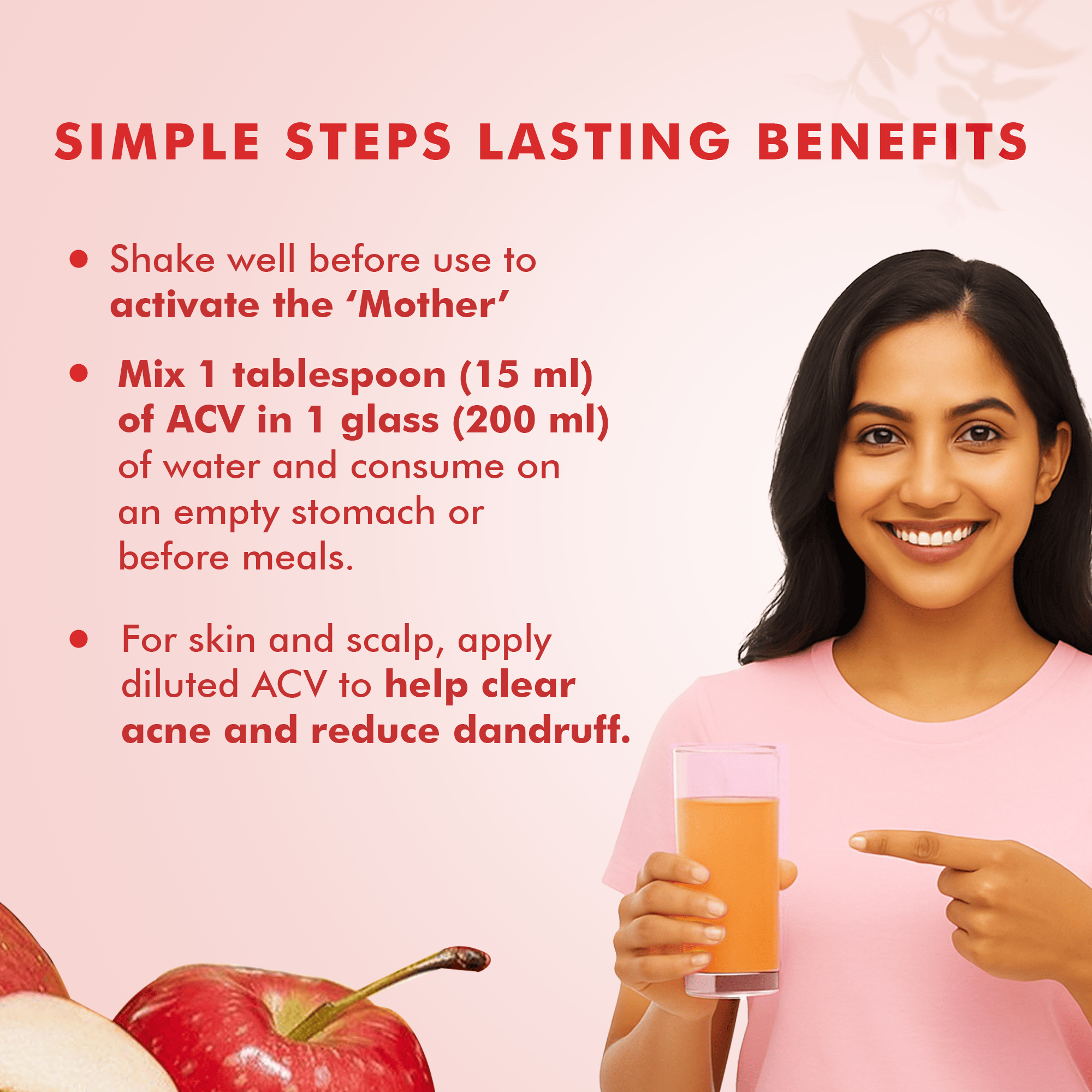 Dr. Morepen | Apple Cider Vinegar With 2X Mother - 1000Ml, Raw, Unfiltered & 100% Unpasteurized, Naturally Fermented Blend Of Freshly Brewed Himalayan Apple