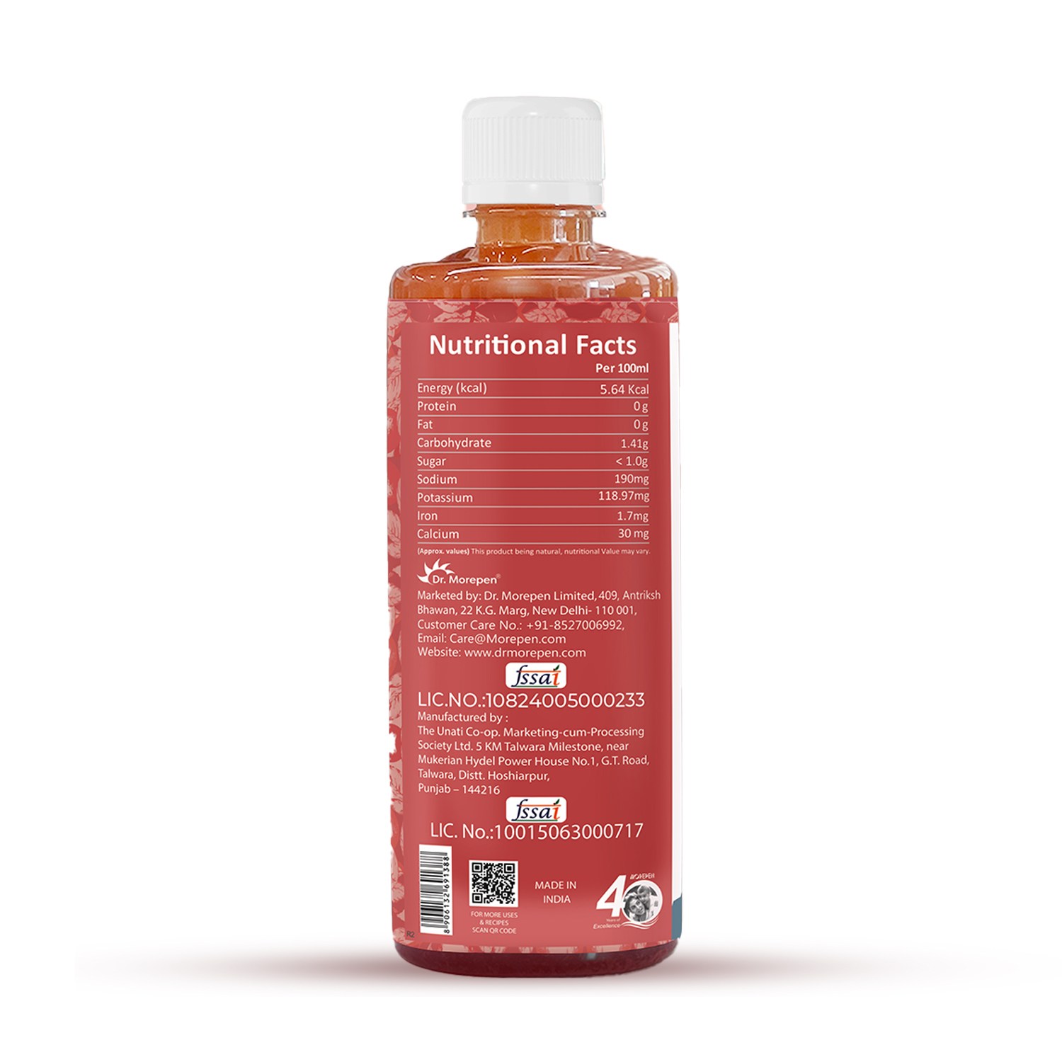 Dr. Morepen | Apple Cider Vinegar With 2X Mother - 1000Ml, Raw, Unfiltered & 100% Unpasteurized, Naturally Fermented Blend Of Freshly Brewed Himalayan Apple