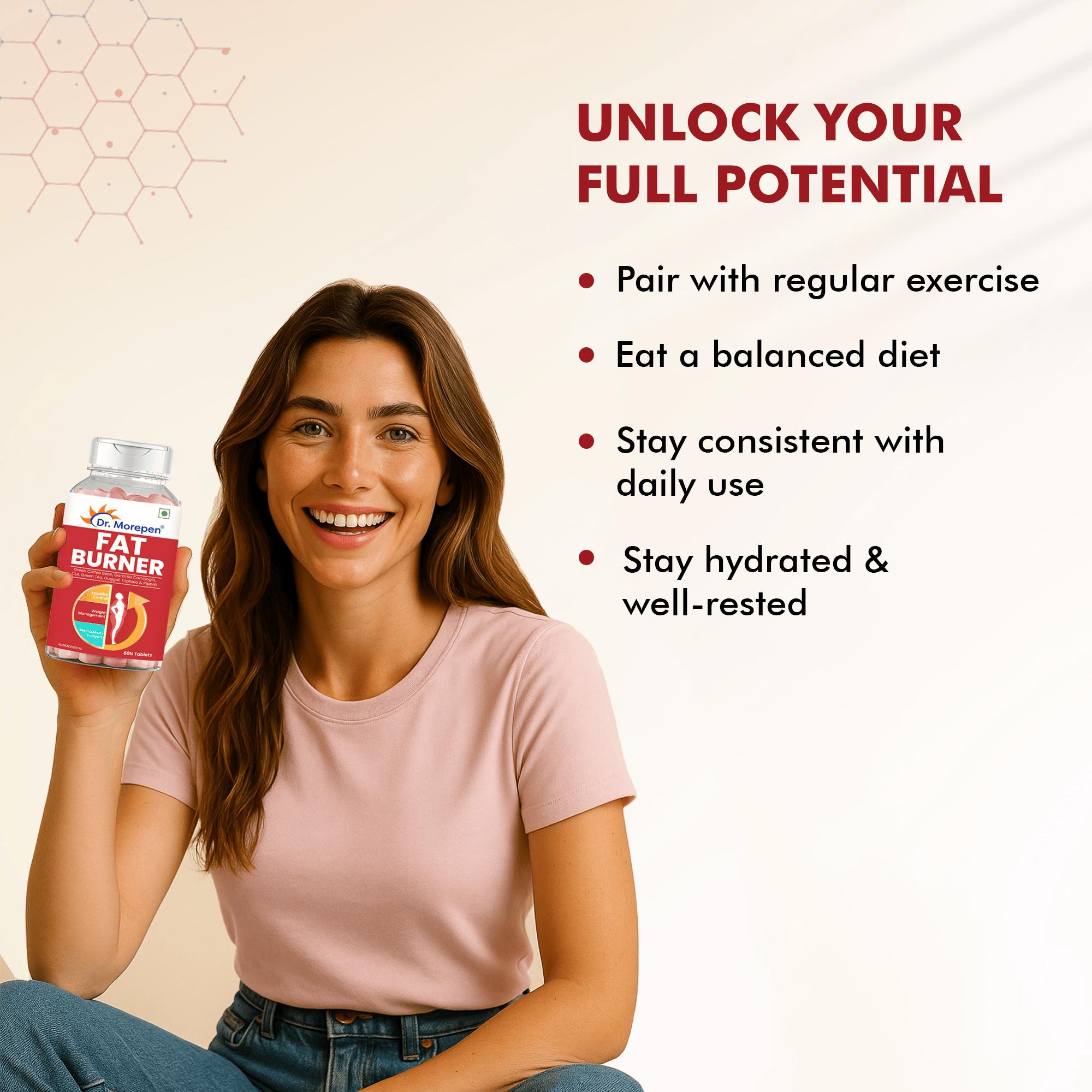 Dr. Morepen | Fat Burner Tablet 100% Natural And Safe | 60 Tab