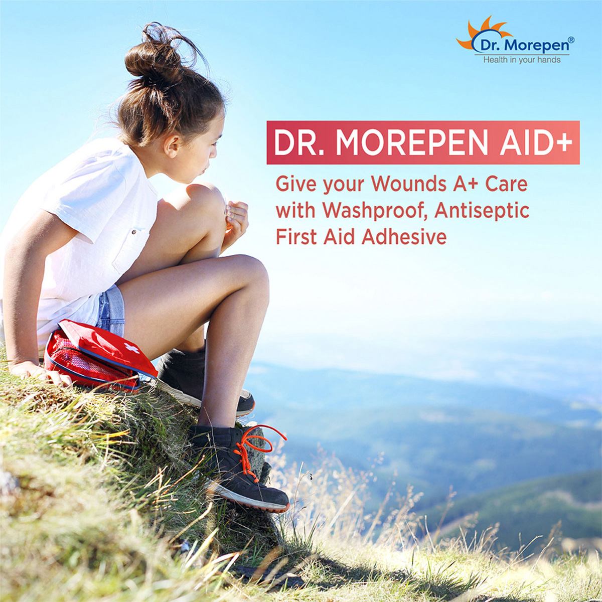 Dr. Morepen | Band Aids | Washproof First Aid Bandage | Flexible & Breathable | 100 Strips | Pack Of 2