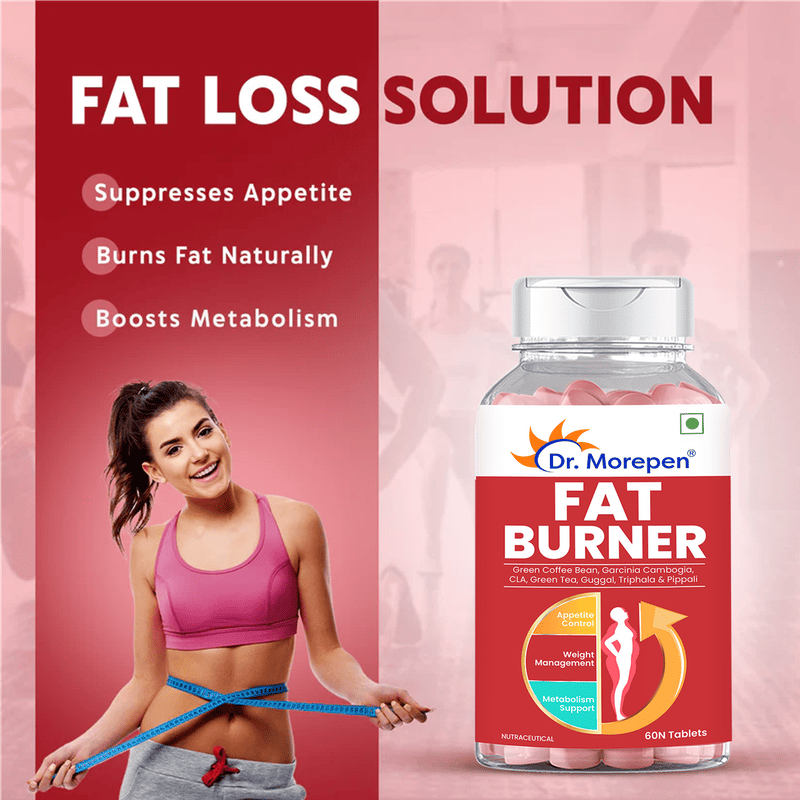 Dr. Morepen | Fat Burner Tablets | 100% Natural & Safe | For Men & Women | 60 Tab | Pack Of 2