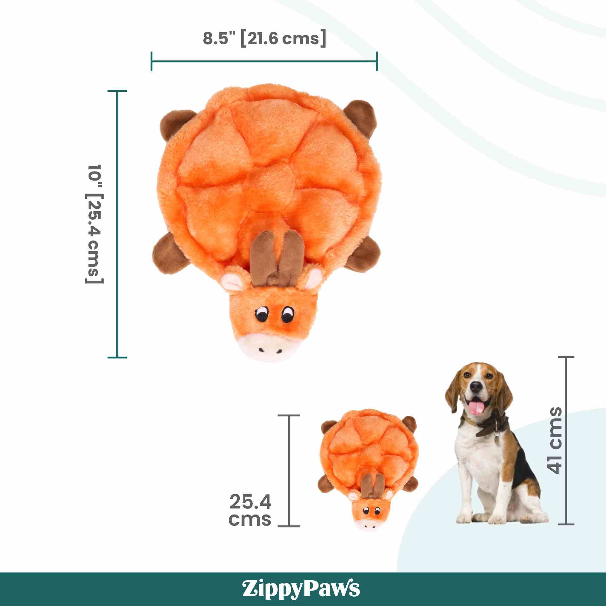 Zippy Paws Squeakie Crawler Moody the Moose Plush Toy for Dogs