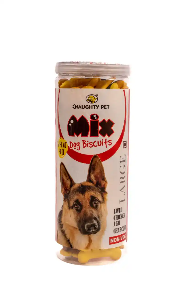 Naughty Pet Mix Nov -Vegetarian Wheat Free Dog Biscuits Large Breed 500g