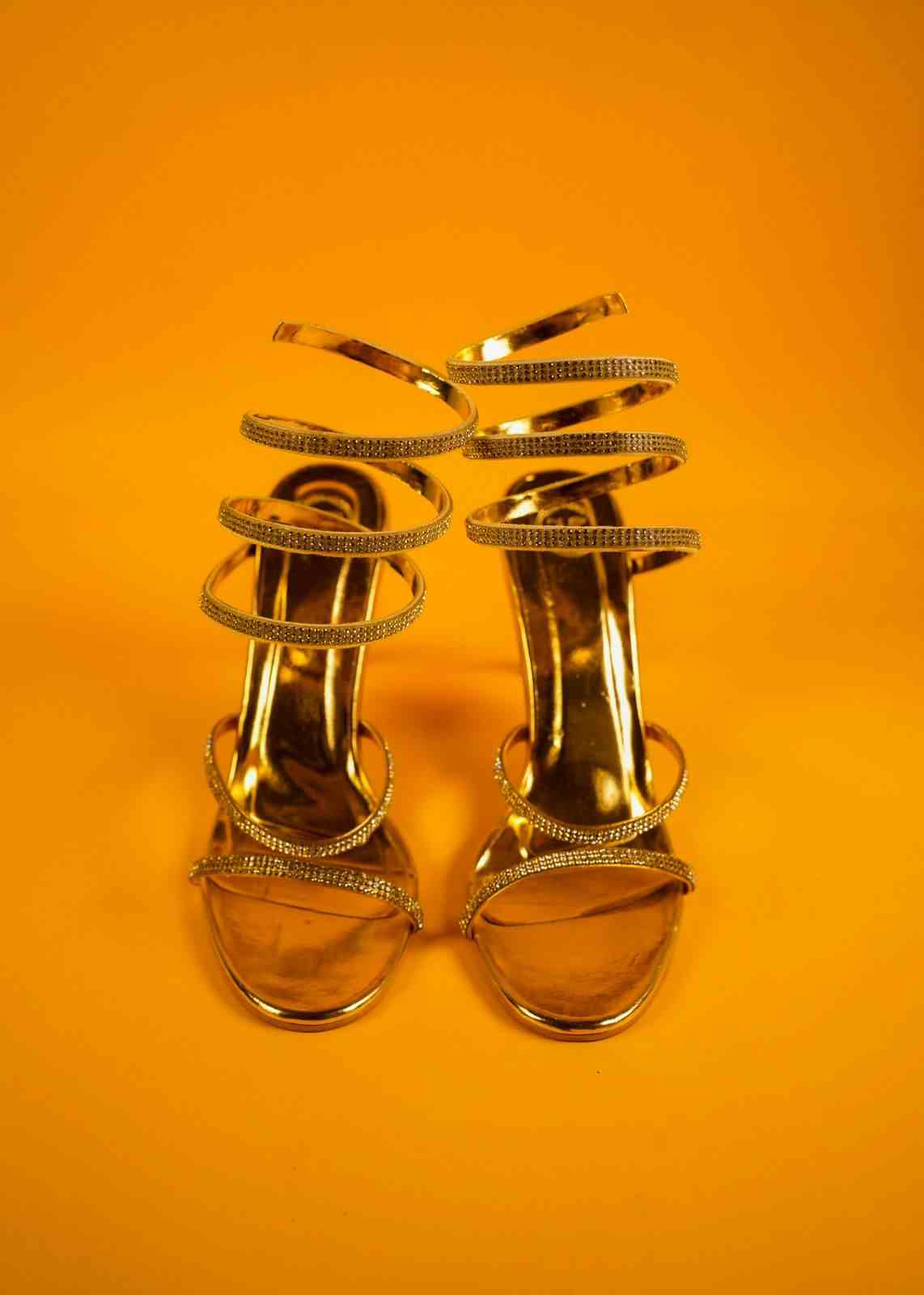 Sana K | Gold Spring Heel Sandal undefined