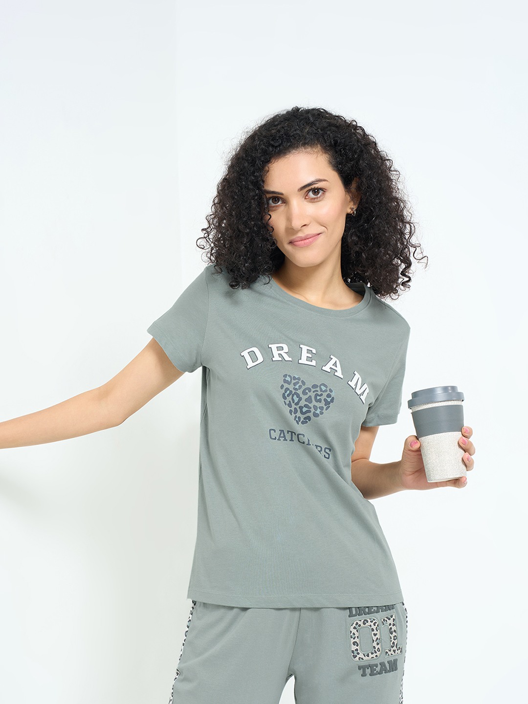 Mint Graphic Lounge Top