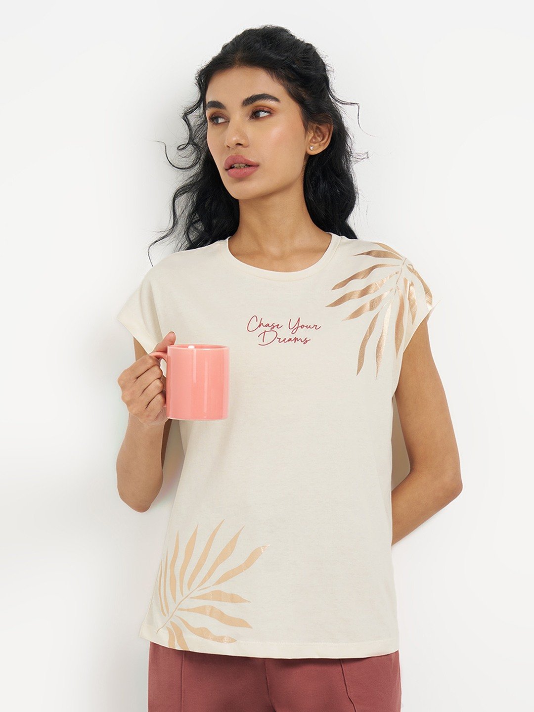 Off-White Foil Print Sleep T-Shirt