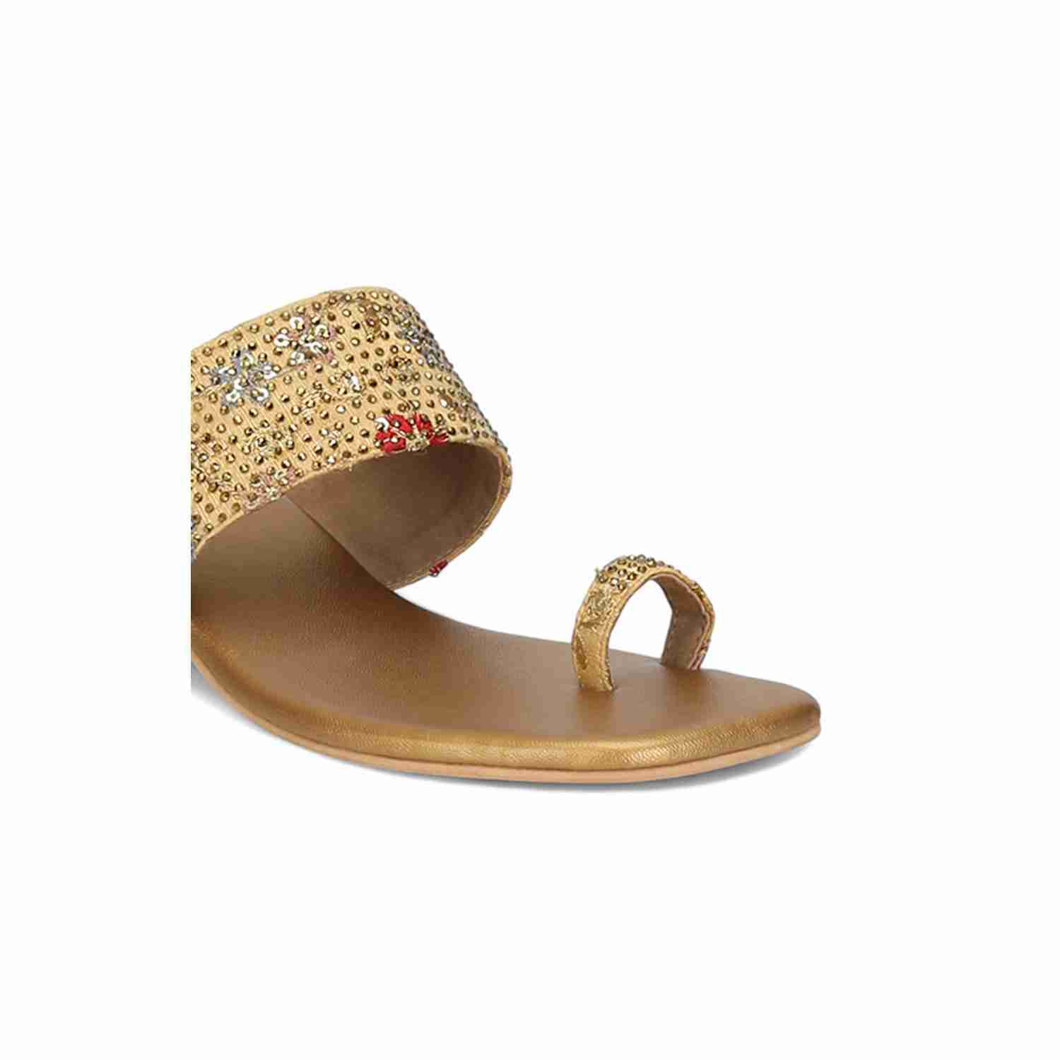 Women Pink Embellished Toe-Ring Sandal