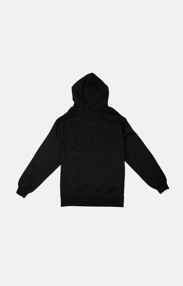 Men's Black Cotton Typographic Dropout Hoodies