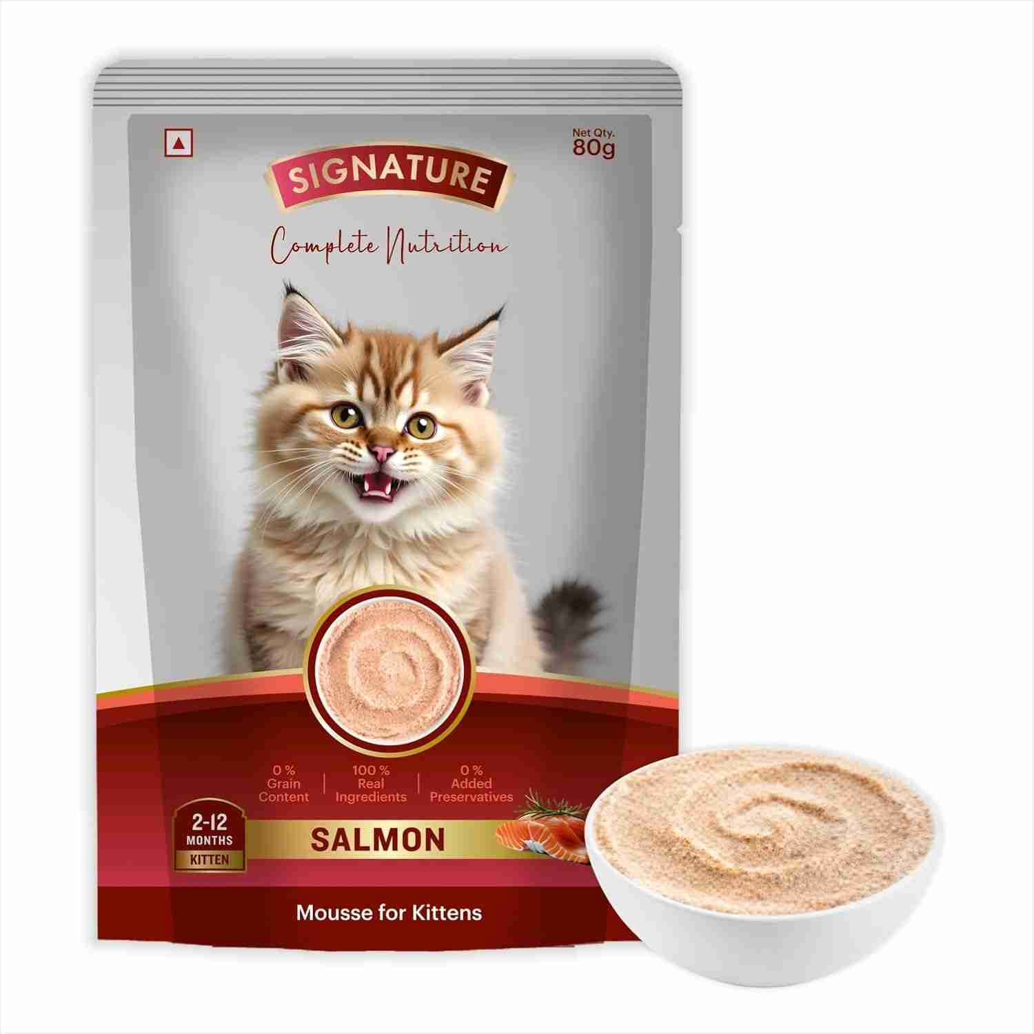 Signature Salmon Mousse Kitten Cat Wet Food, 80g