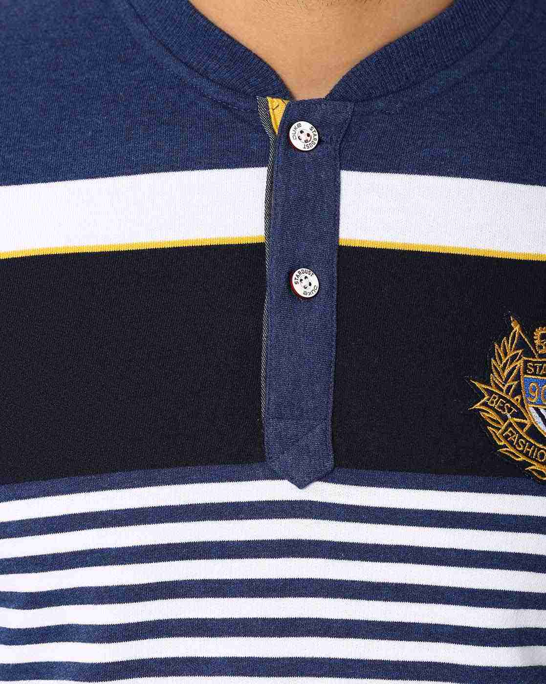 DUKE | Striped Cotton T-shirt|4