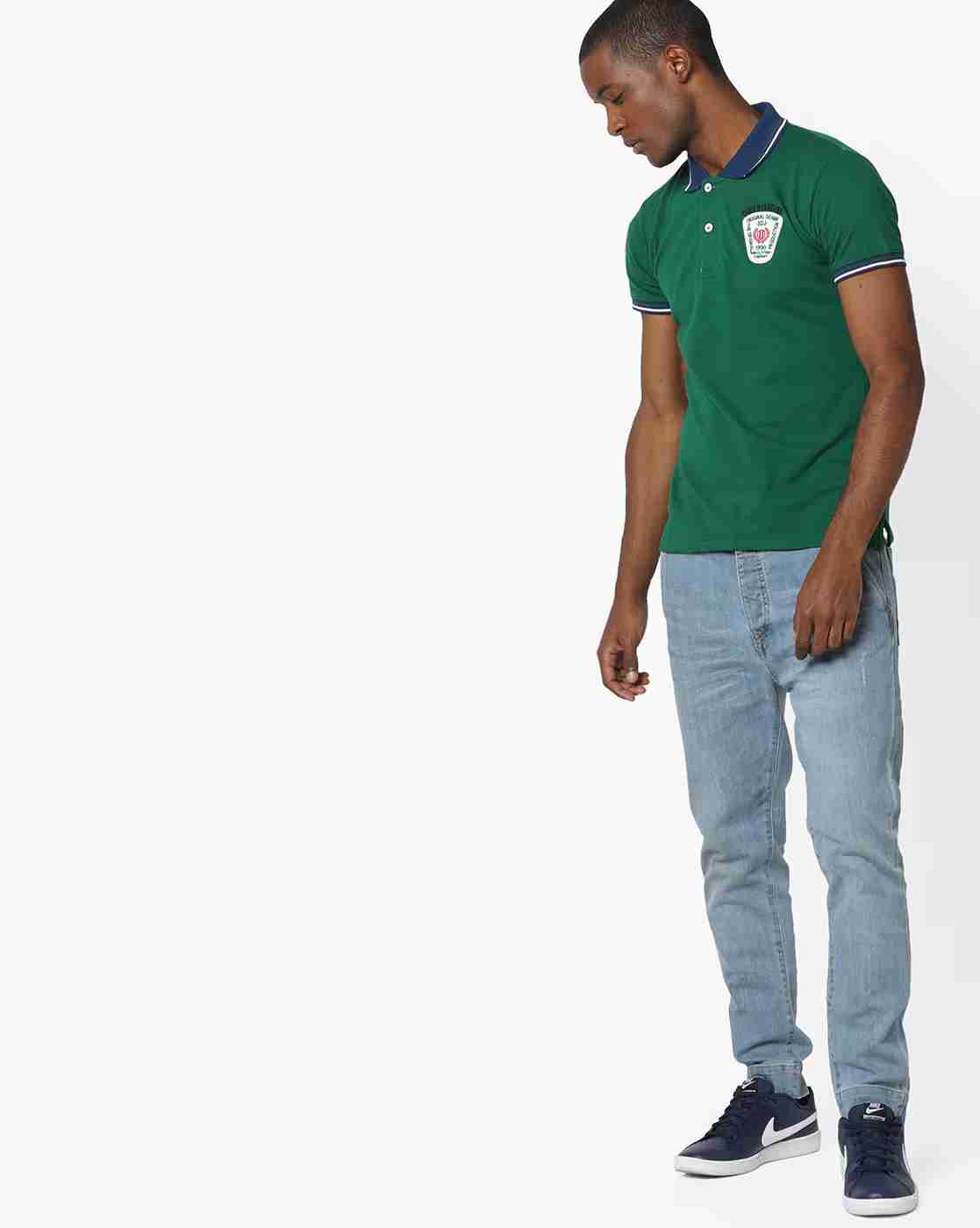 DUKE | Slim Polo T-shirt with Stripe-Tipped Hems|3