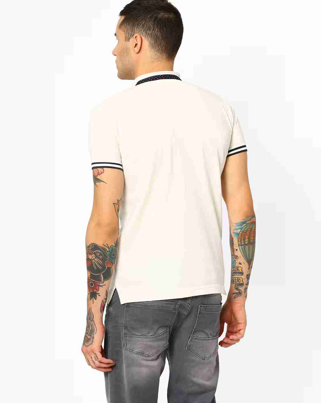 DUKE | Slim T-shirt with Band Collar|2