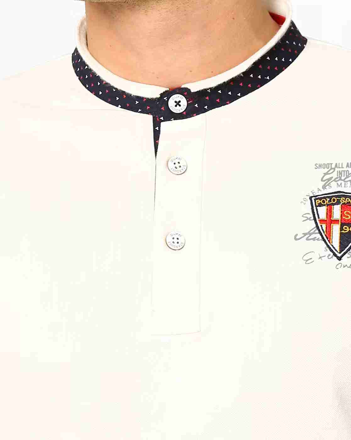 DUKE | Slim T-shirt with Band Collar|4