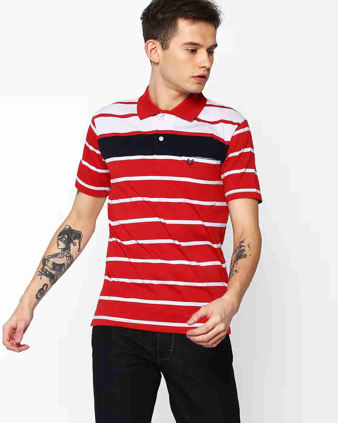 DUKE | Striped Stardust Polo T-shirt|0