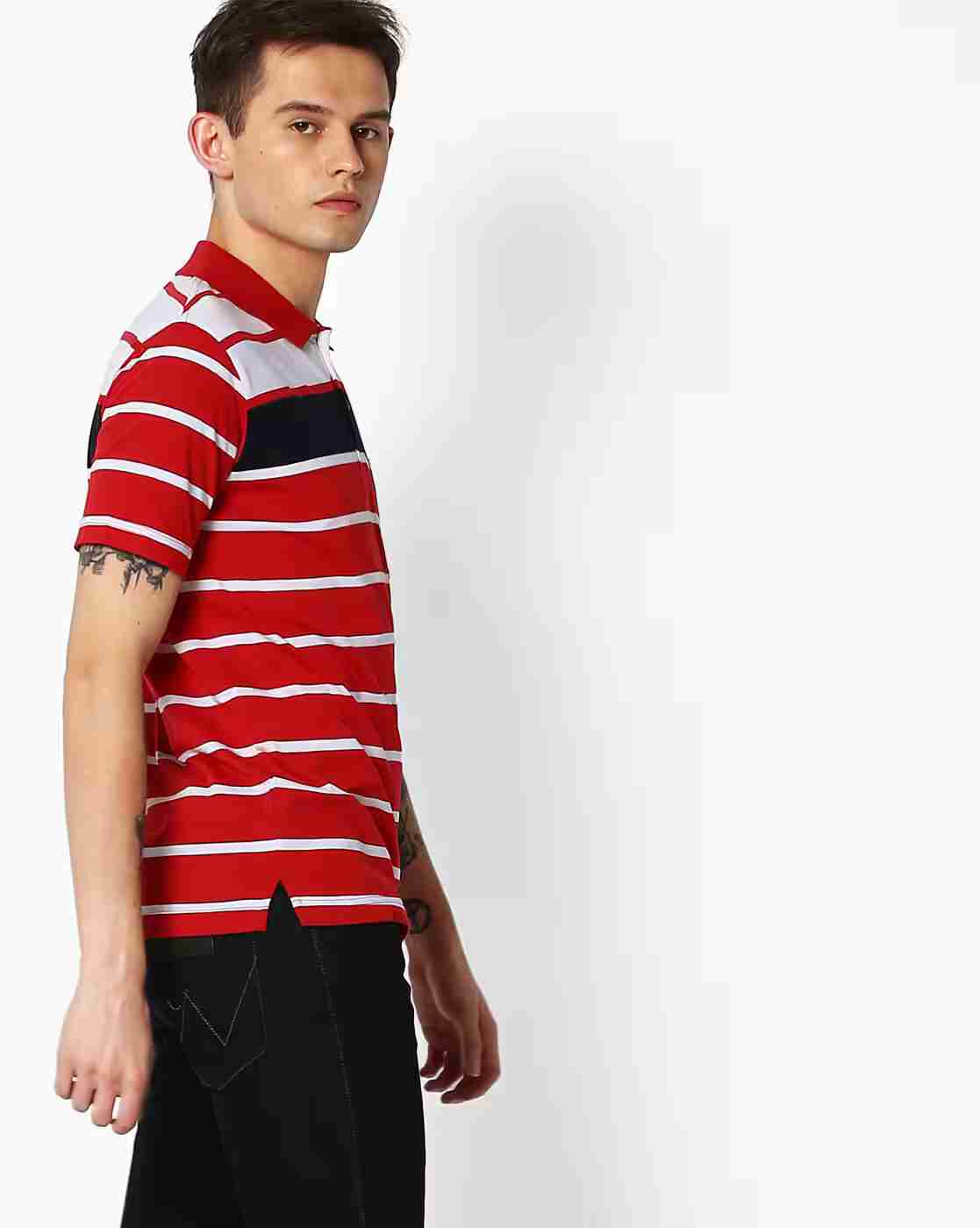 DUKE | Striped Stardust Polo T-shirt|1