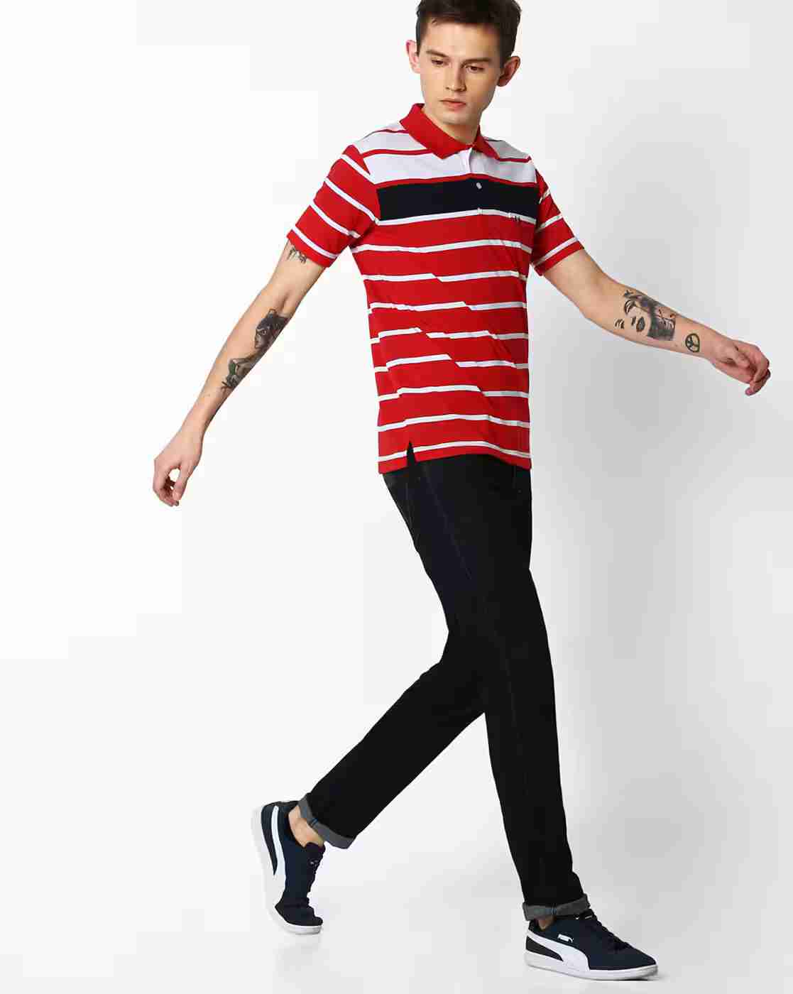DUKE | Striped Stardust Polo T-shirt|3