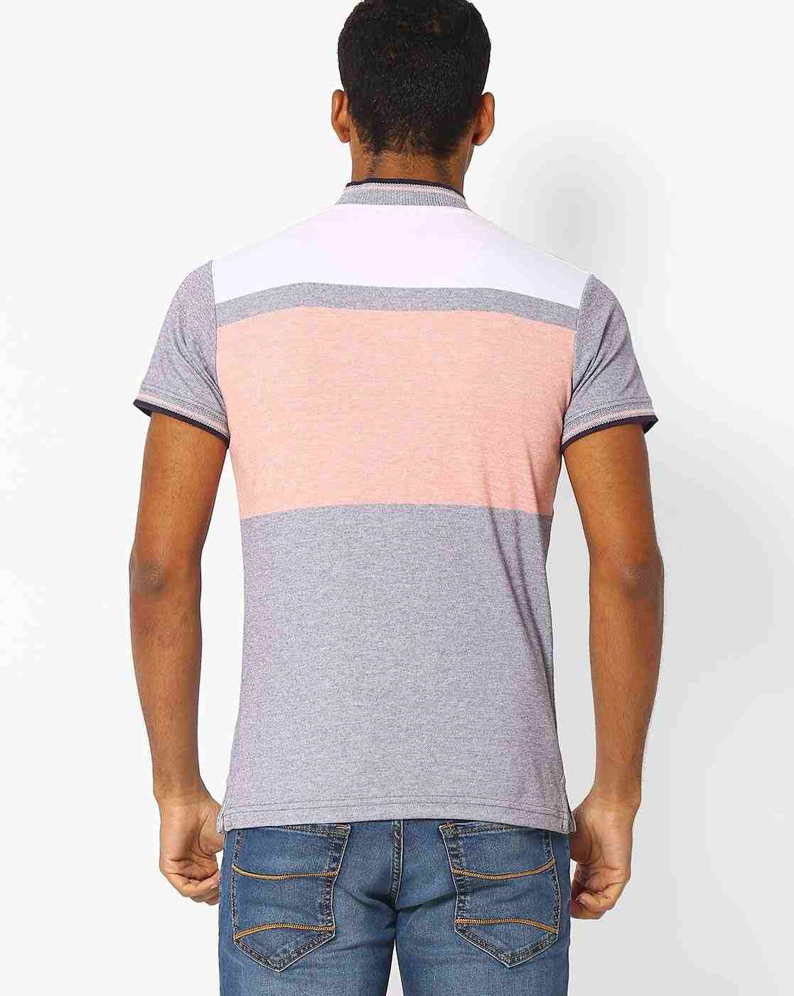 DUKE | Colourblock T-shirt with Stand Collar|2