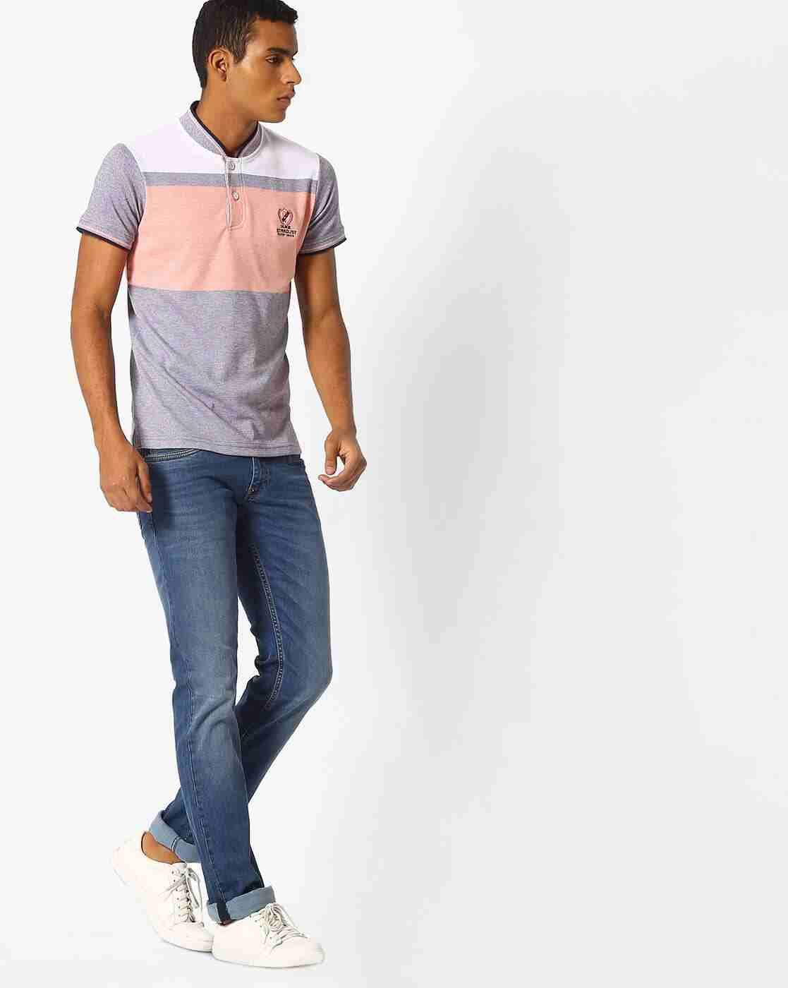 DUKE | Colourblock T-shirt with Stand Collar|3