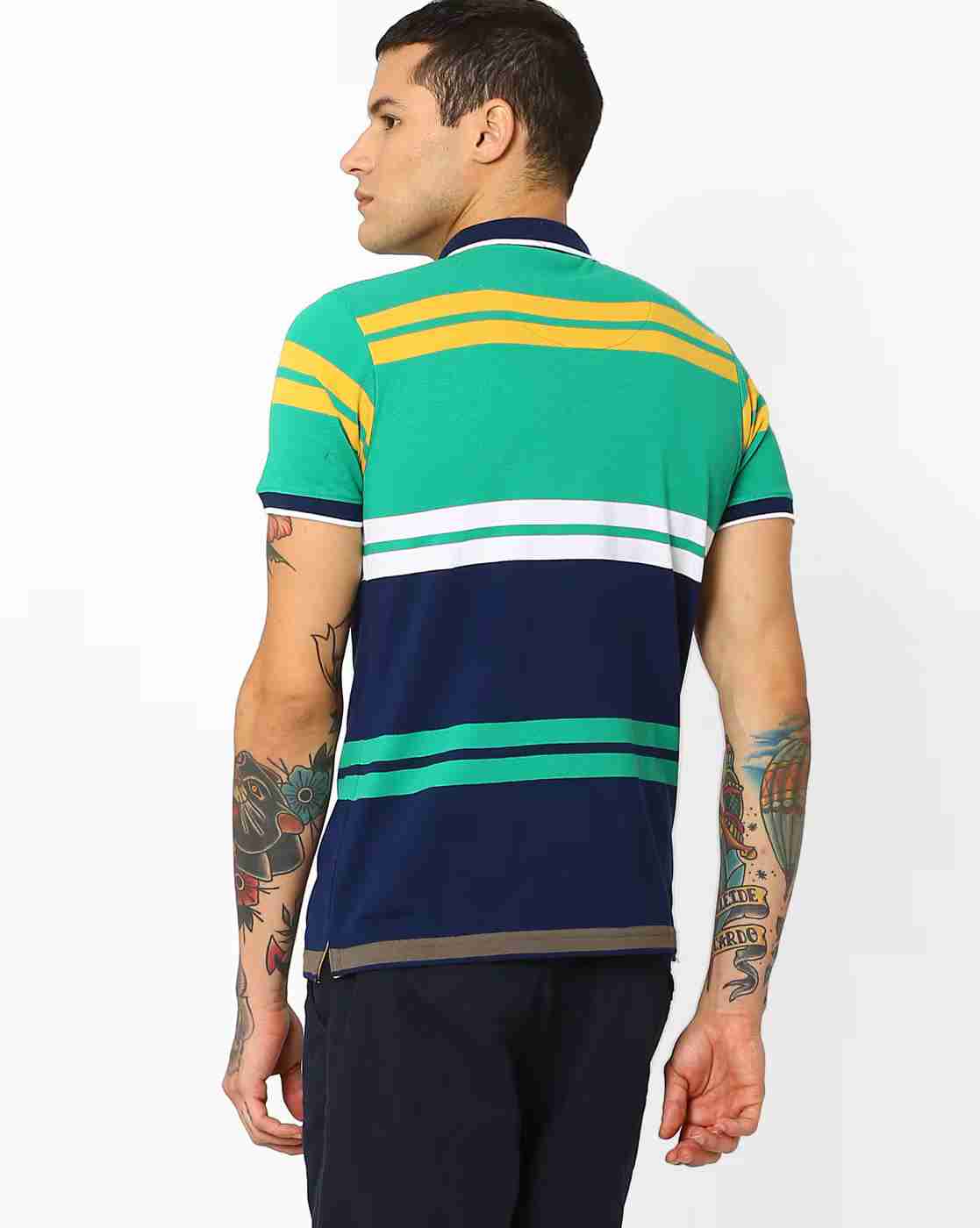 DUKE | Colourblock Slim Fit Polo T-shirt|2