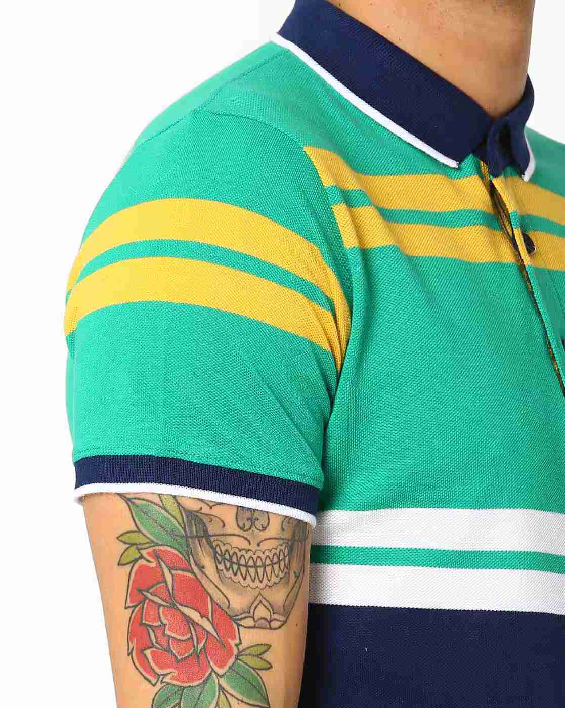 DUKE | Colourblock Slim Fit Polo T-shirt|4
