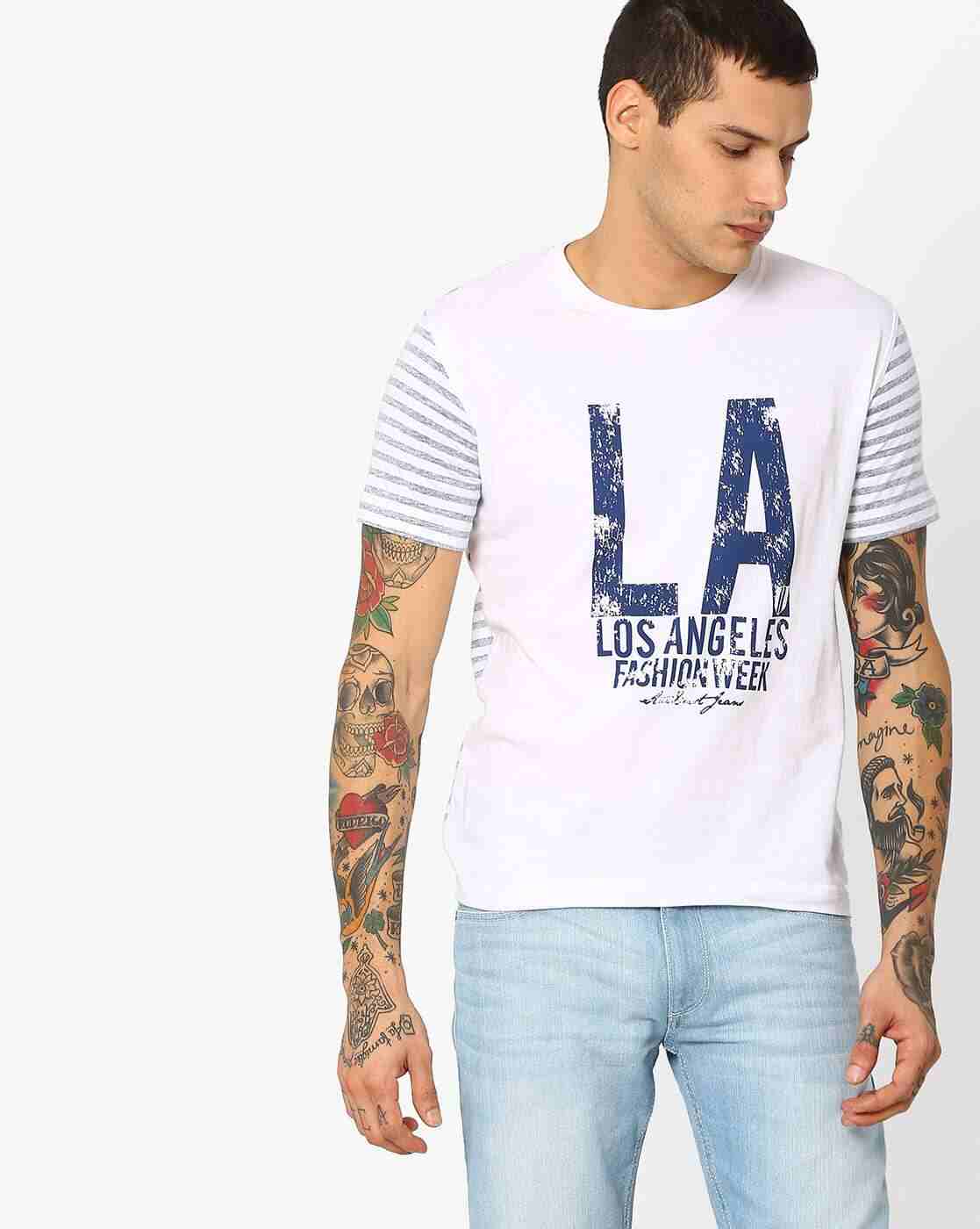 DUKE | Striped Slim Crew-Neck T-shirt|0