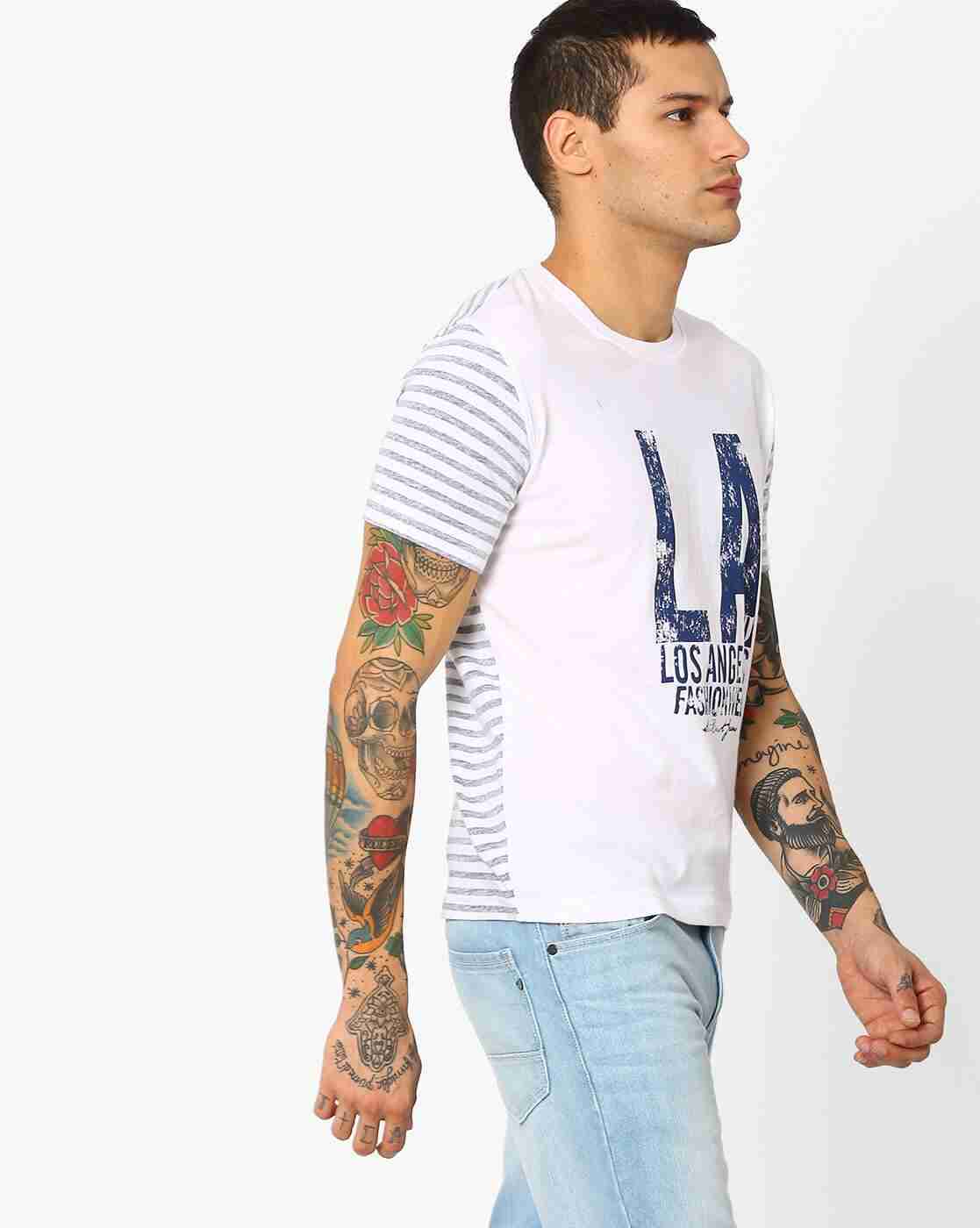 DUKE | Striped Slim Crew-Neck T-shirt|1