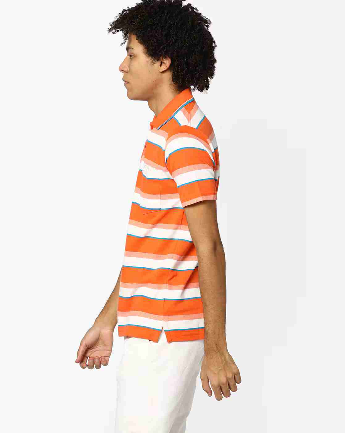 DUKE | Striped Comfort Fit Polo T-shirt|1