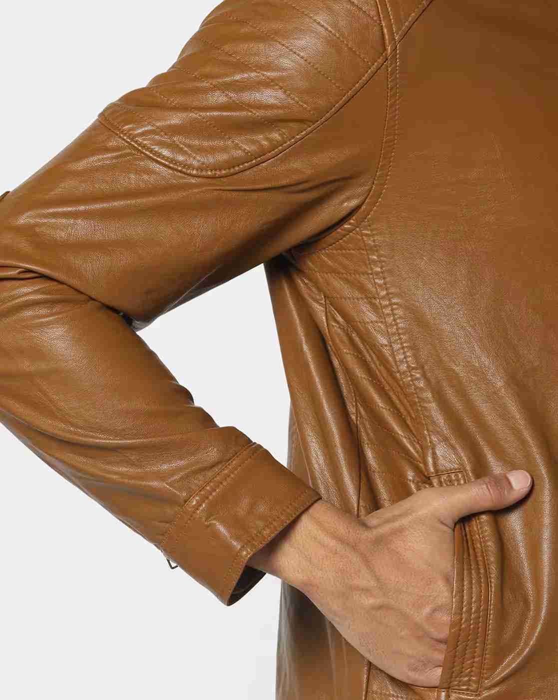 DUKE | Panelled Biker Jacket with Zippers|5
