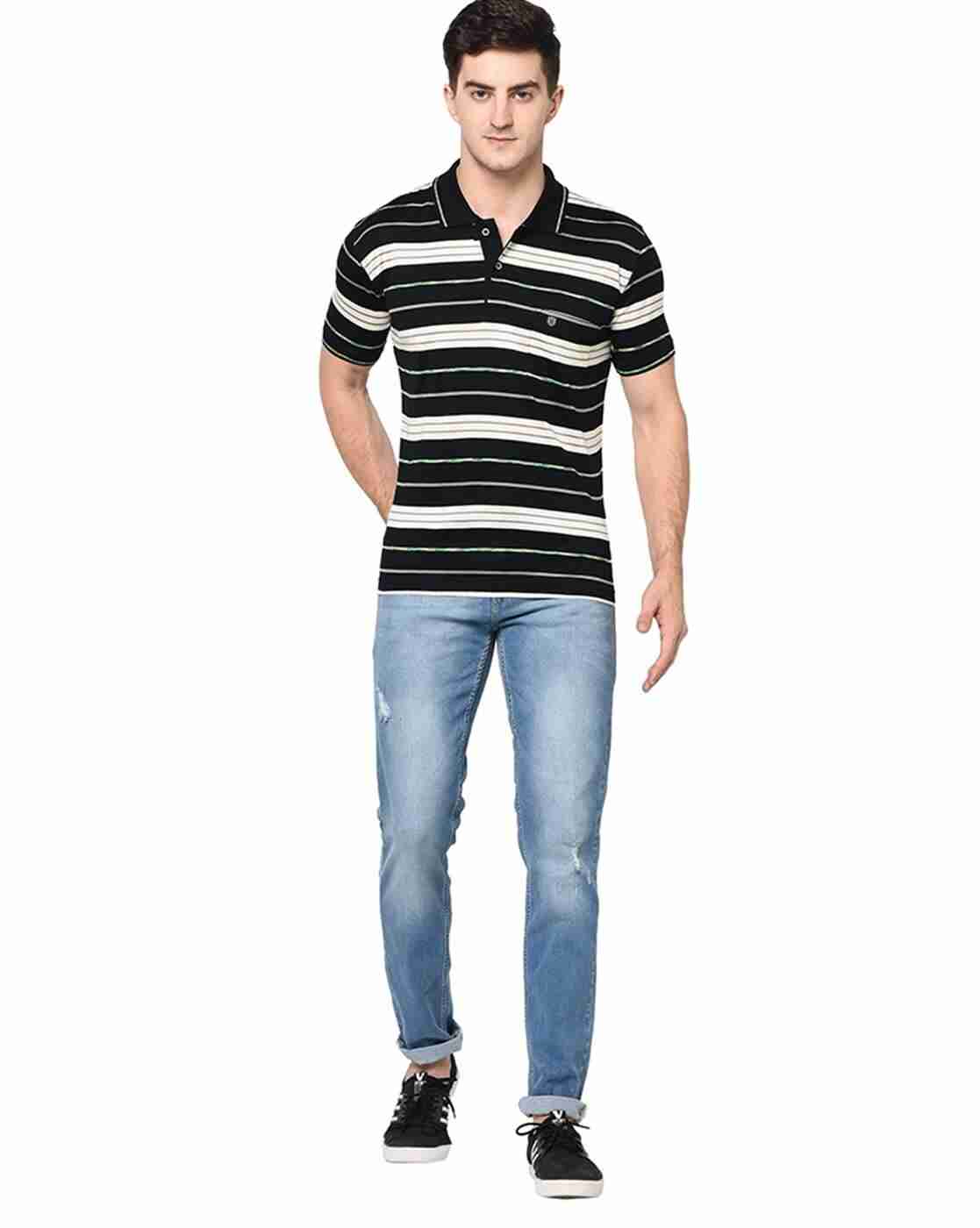 DUKE | Striped Polo T-shirt|4