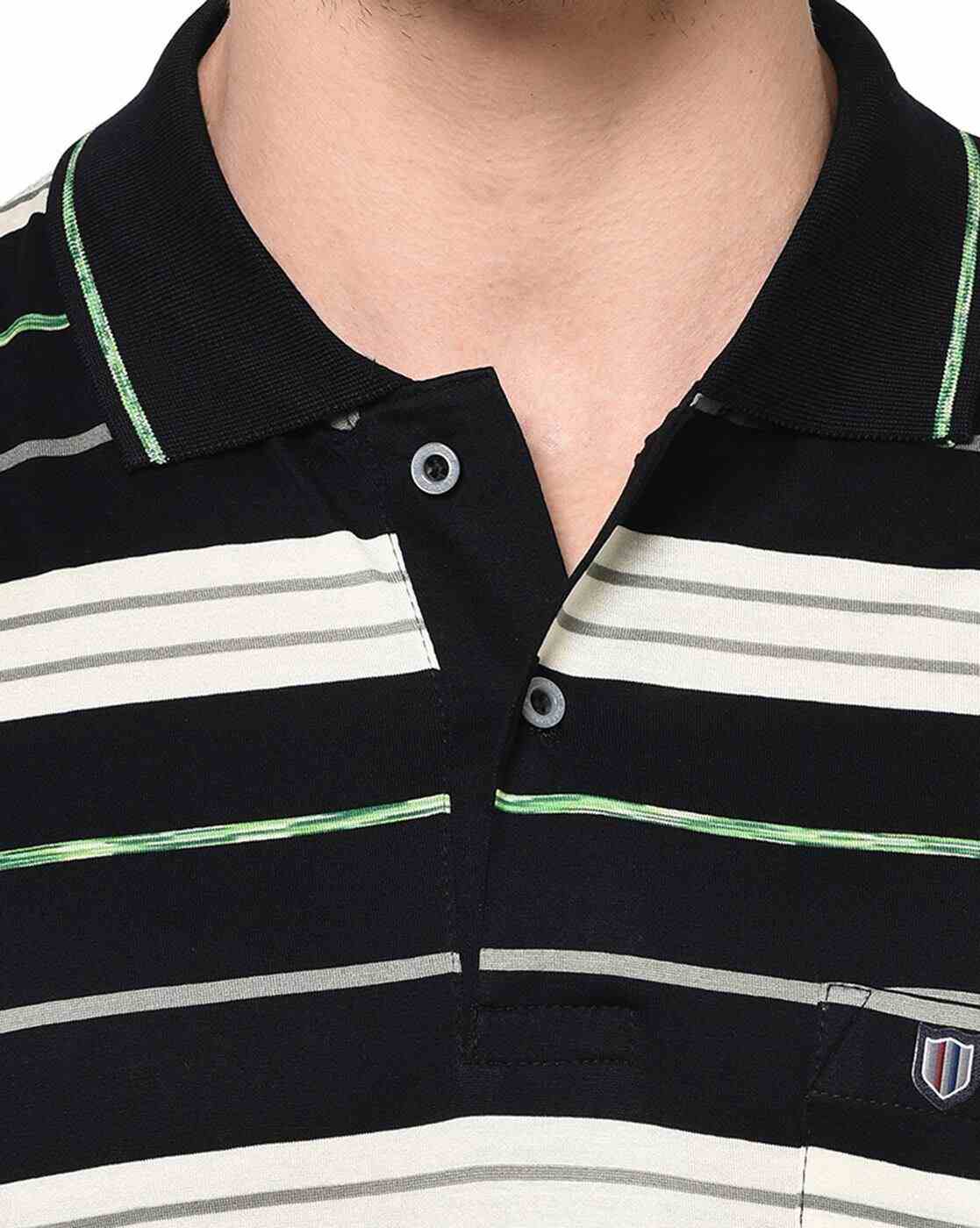 DUKE | Striped Polo T-shirt|5