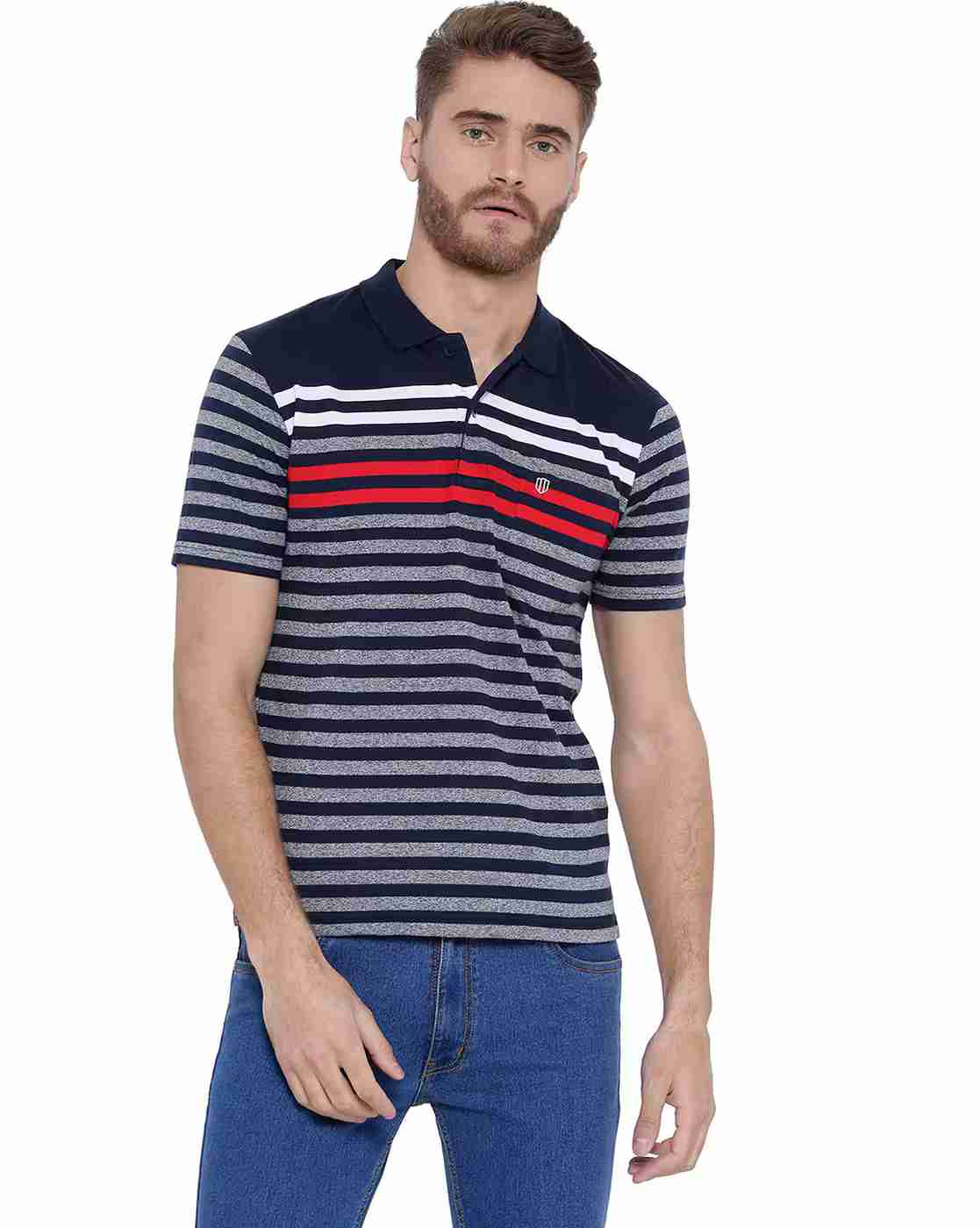 DUKE | Striped Polo T-shirt|0