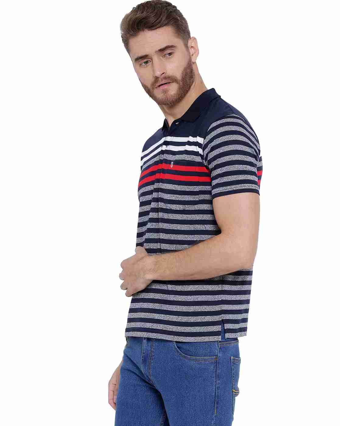 DUKE | Striped Polo T-shirt|1