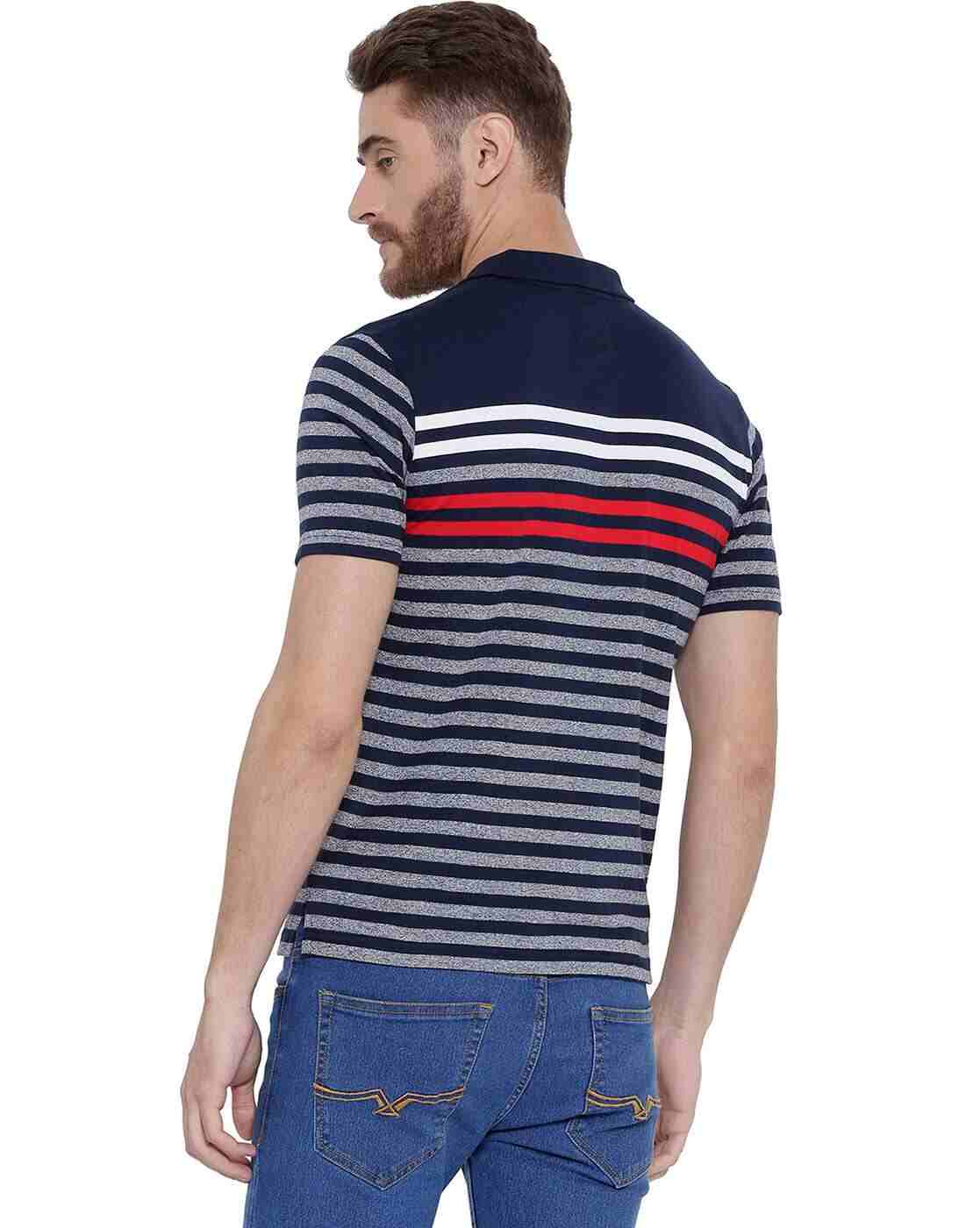 DUKE | Striped Polo T-shirt|2