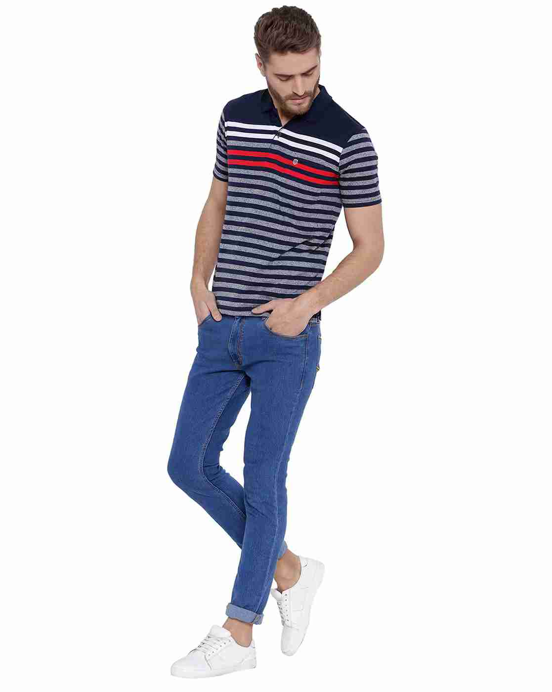 DUKE | Striped Polo T-shirt|3