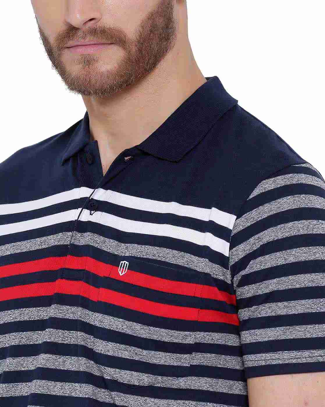 DUKE | Striped Polo T-shirt|4