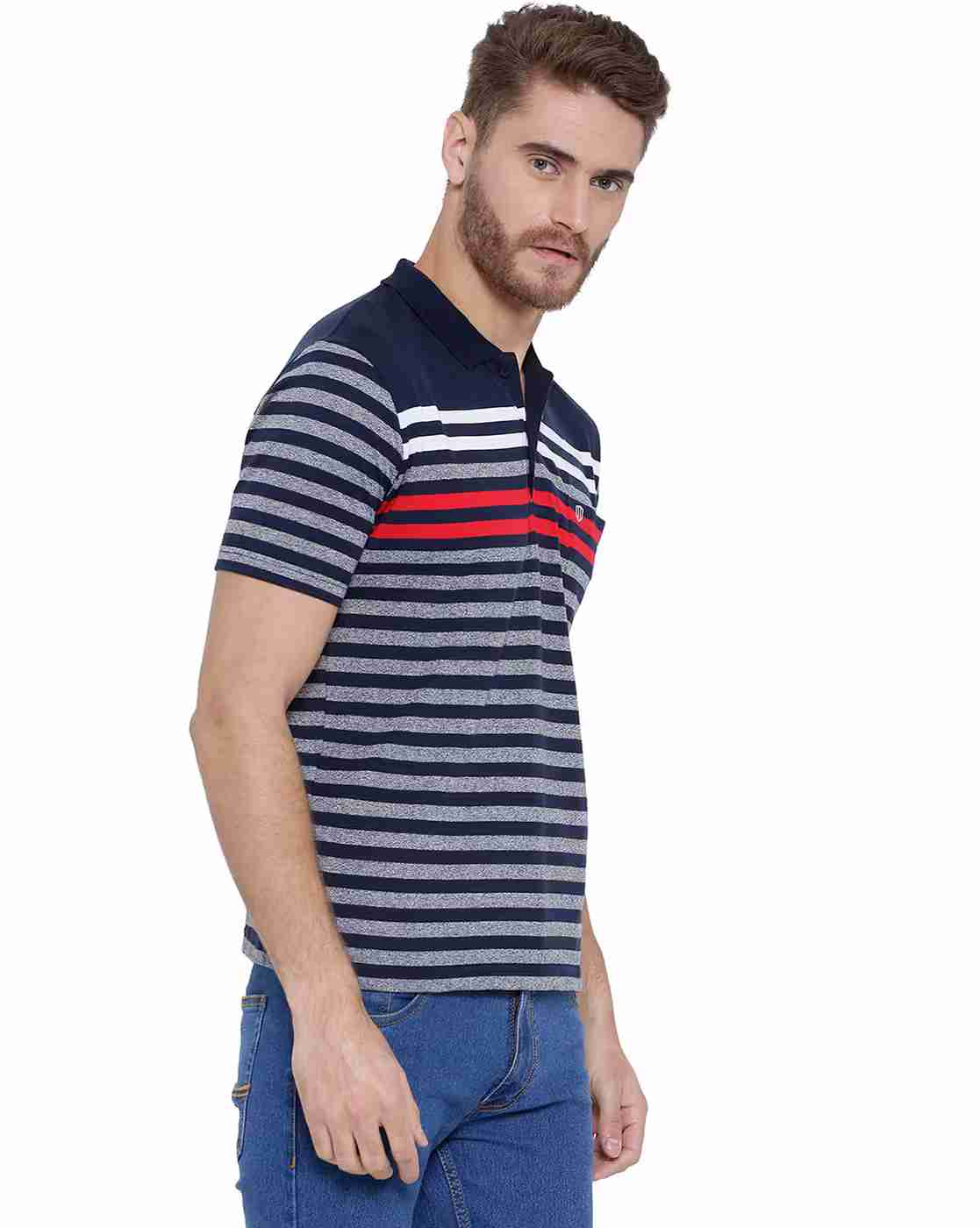 DUKE | Striped Polo T-shirt|5