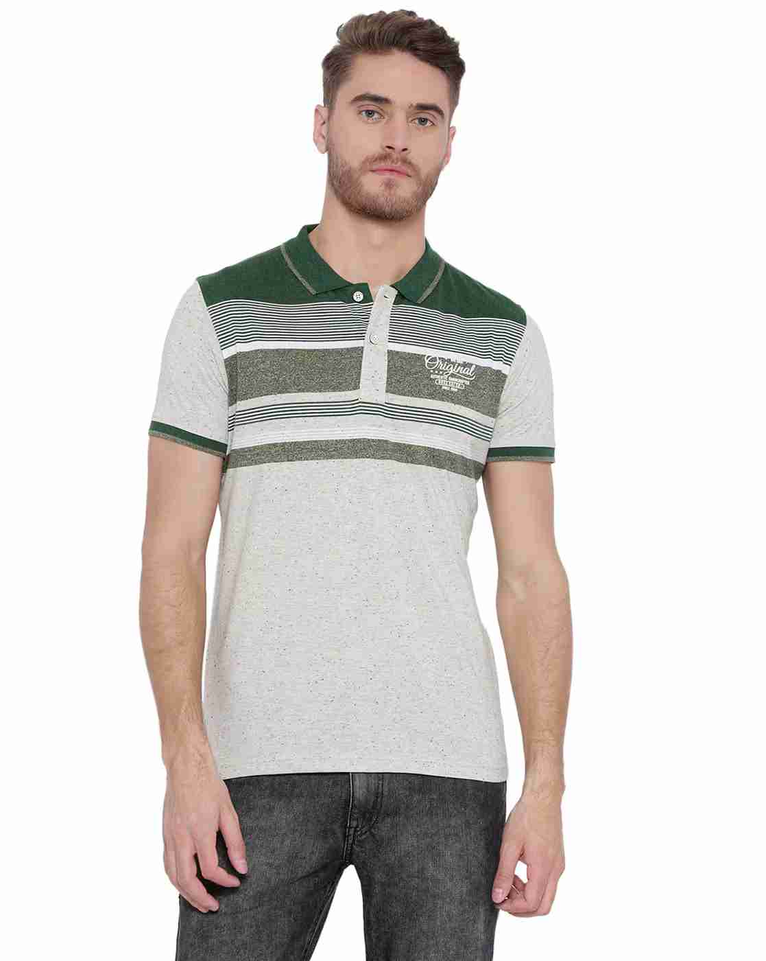 Striped Slim Fit Polo T-shirt