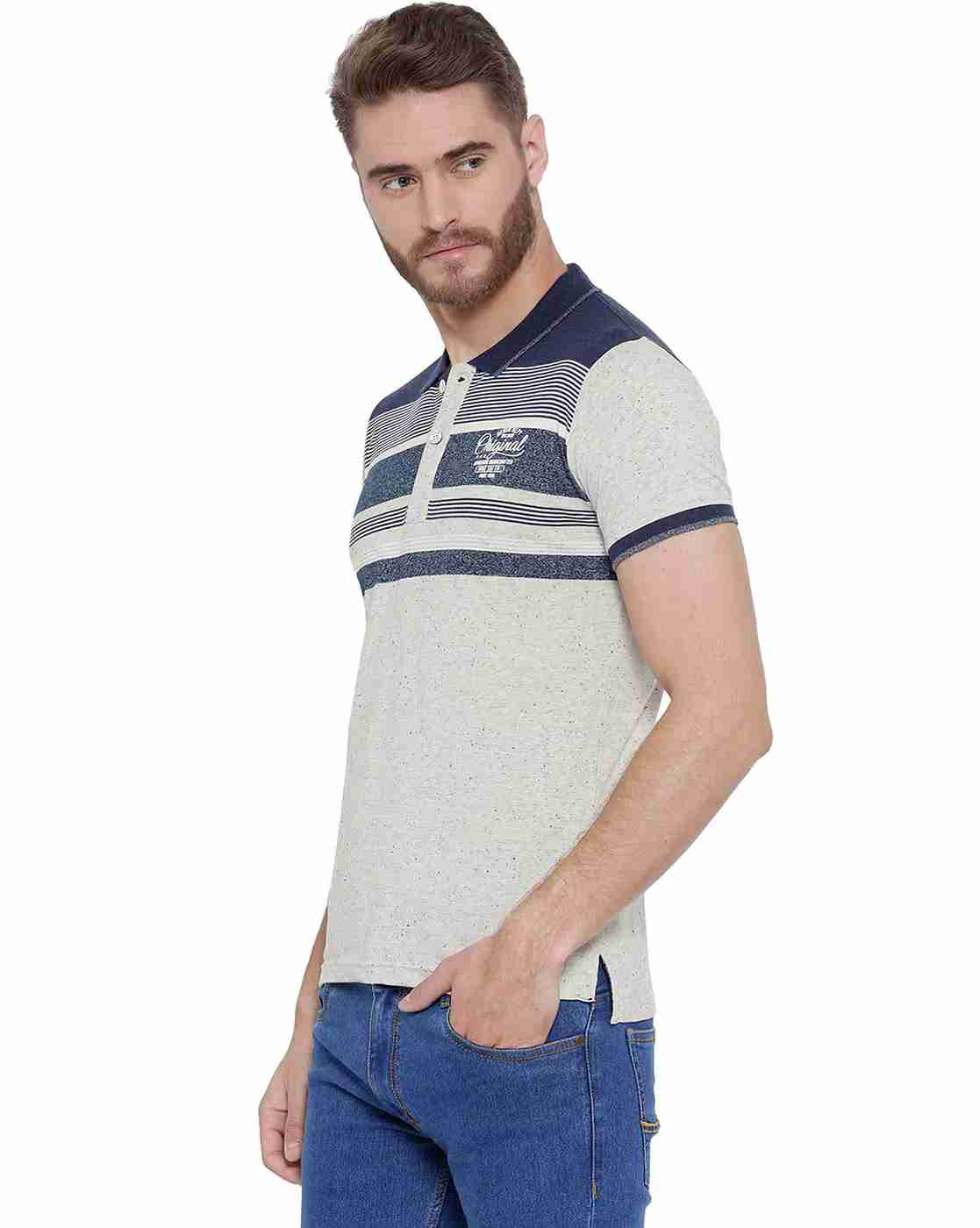 DUKE | Striped Slim Fit Polo T-shirt|1