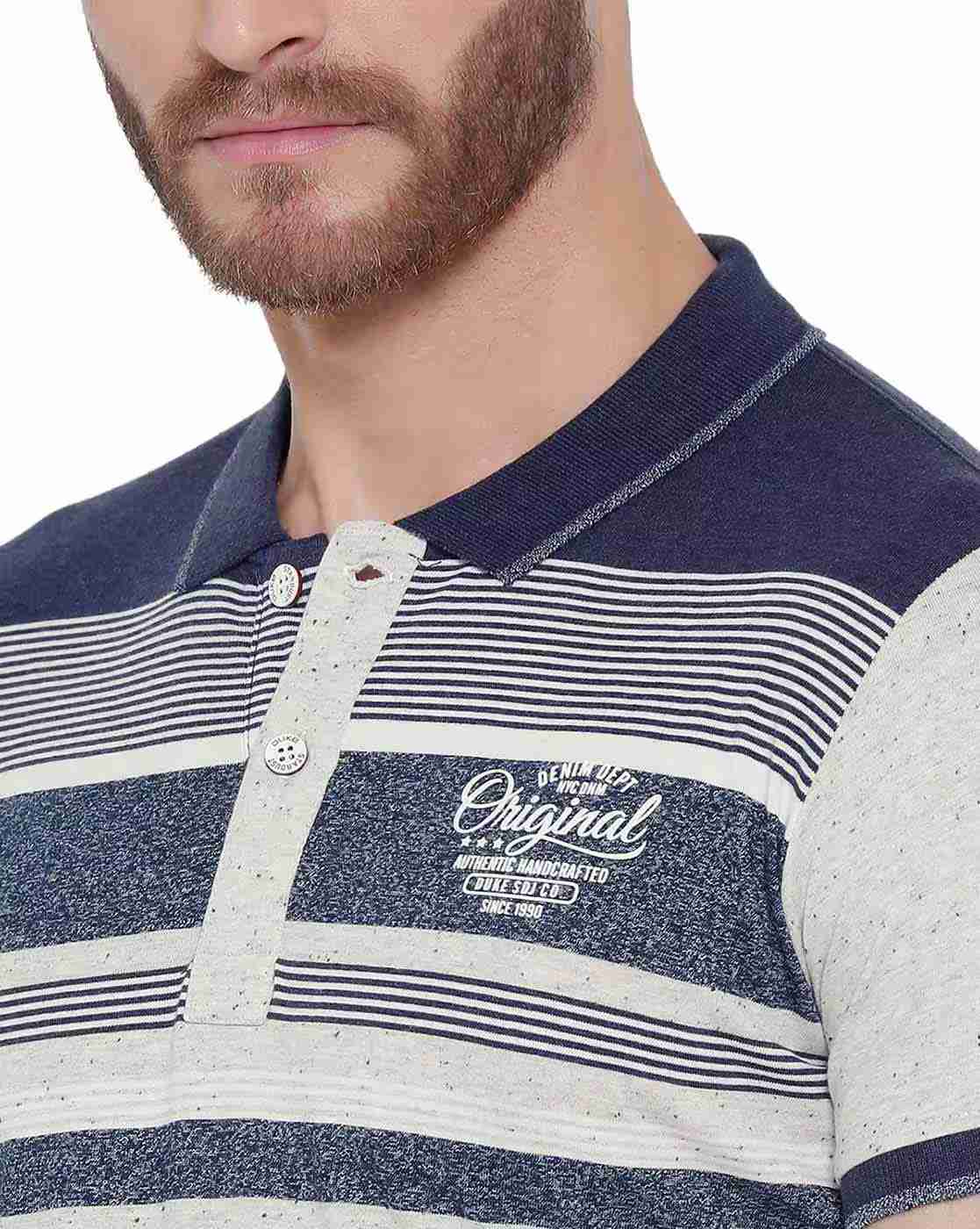 DUKE | Striped Slim Fit Polo T-shirt|4