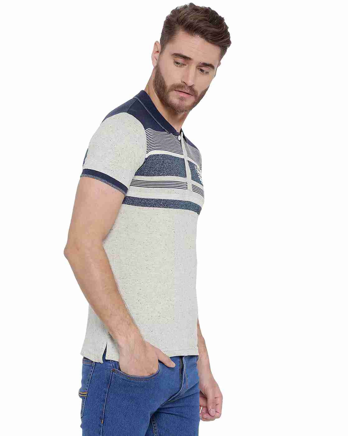 DUKE | Striped Slim Fit Polo T-shirt|5