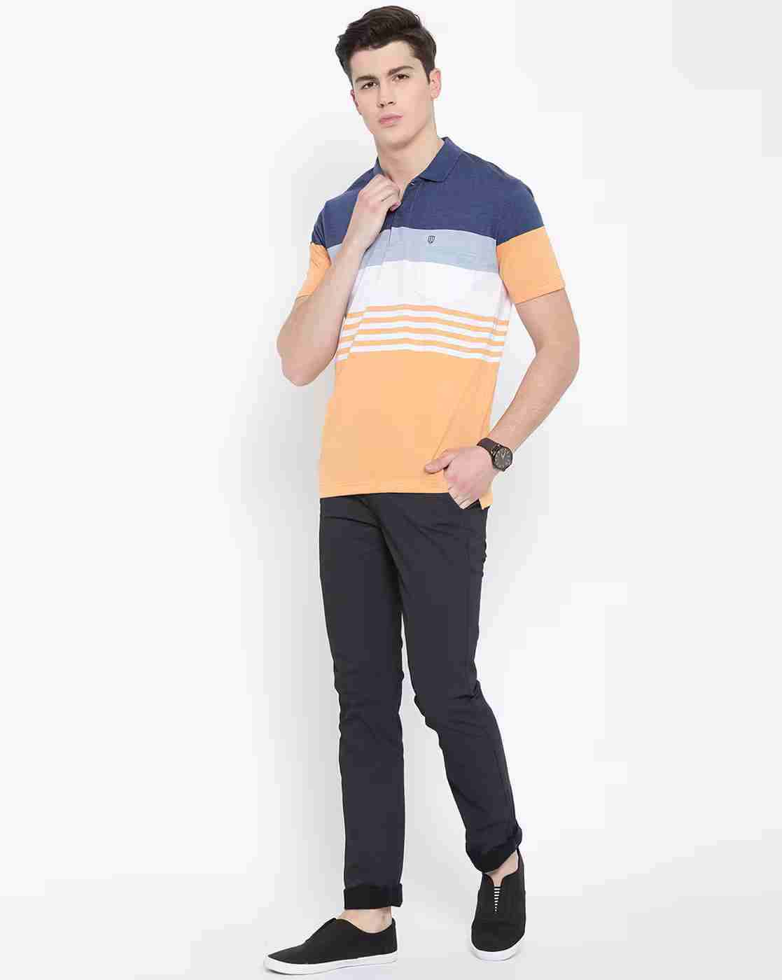 DUKE | Striped Polo T-shirt|3